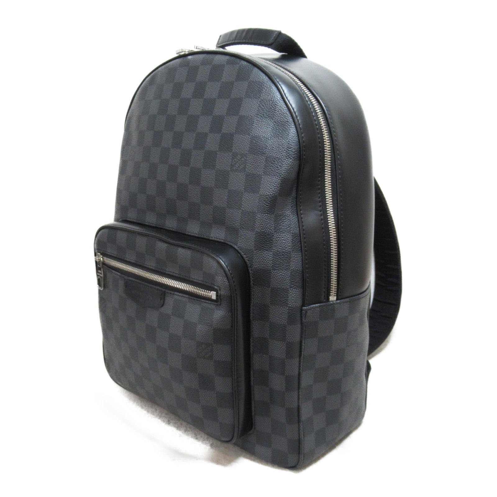 LOUIS VUITTON Damier Graphite Josh Backpack銀扣背包黑色