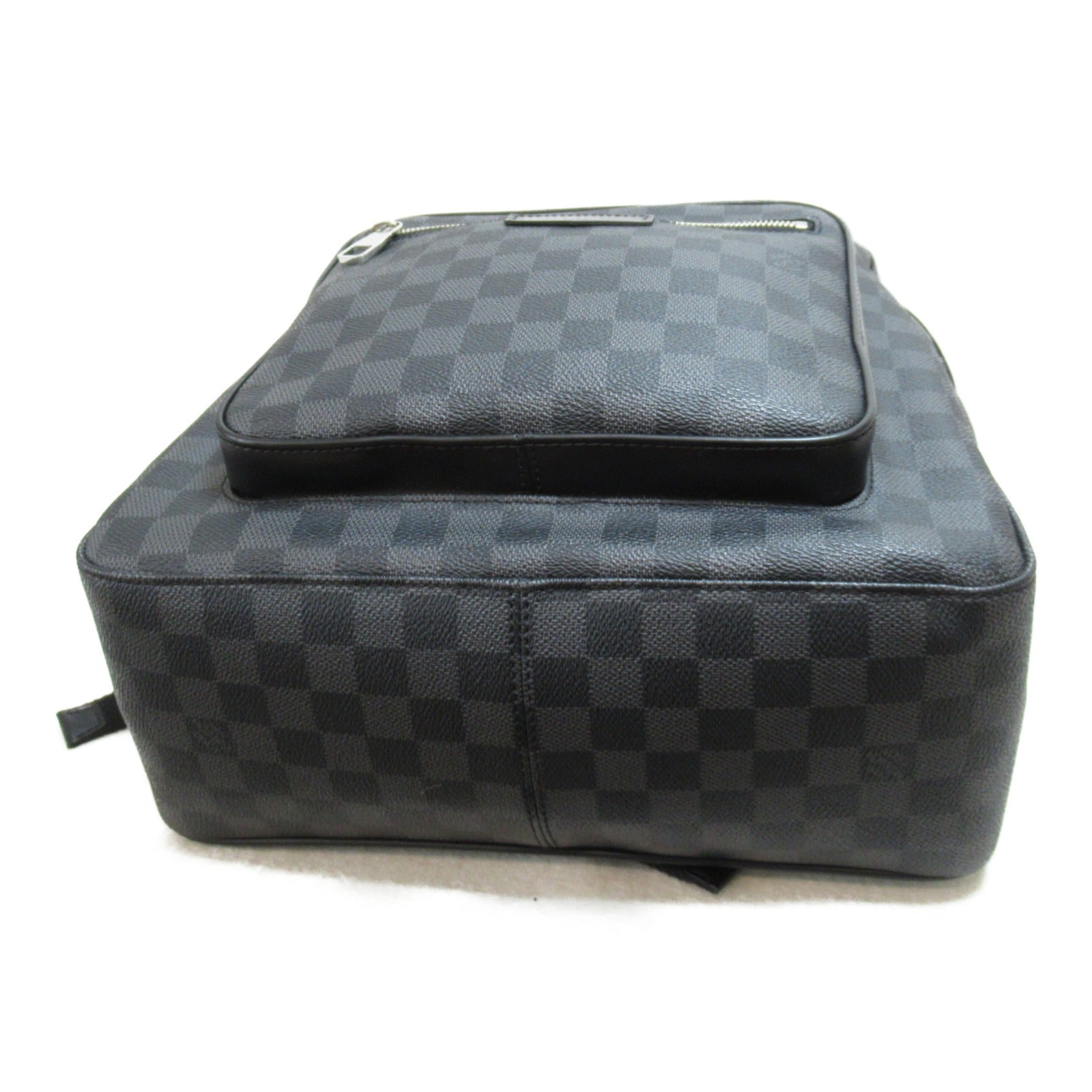 LOUIS VUITTON Damier Graphite Josh Backpack銀扣背包黑色