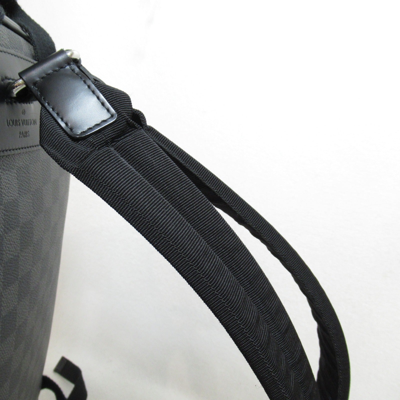 LOUIS VUITTON Damier Graphite Josh Backpack銀扣背包黑色