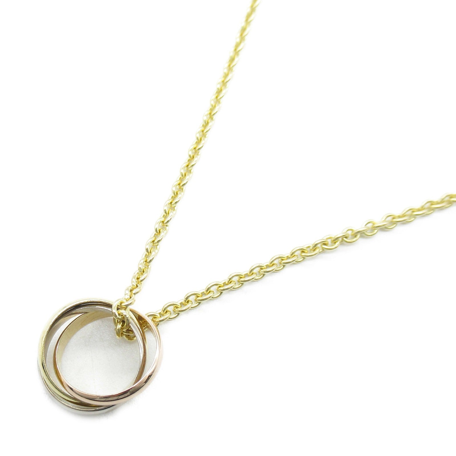 CARTIER 18K白金/黃金Baby Trinity Necklace項鍊#42cm