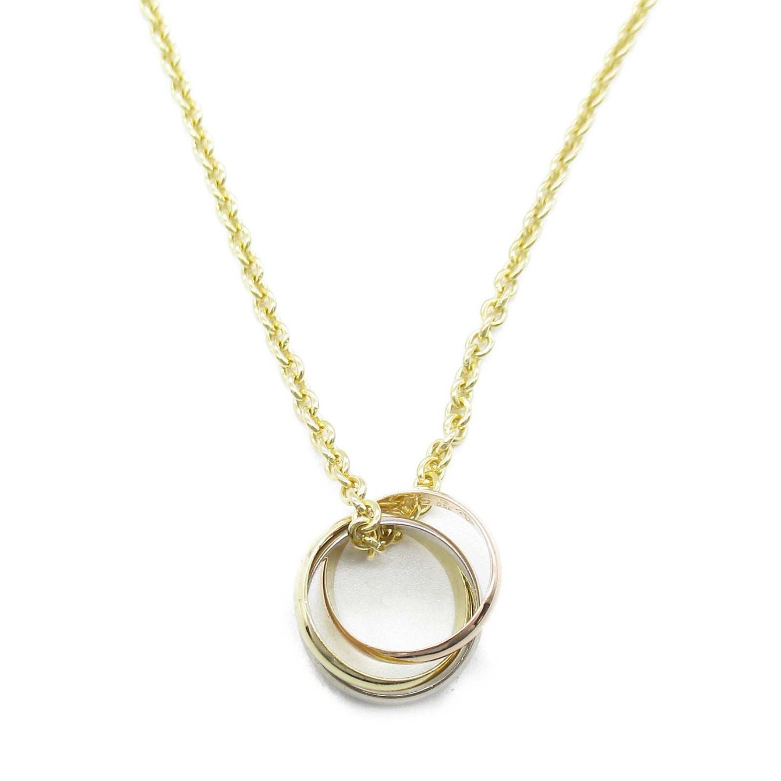 CARTIER 18K白金/黃金Baby Trinity Necklace項鍊#42cm