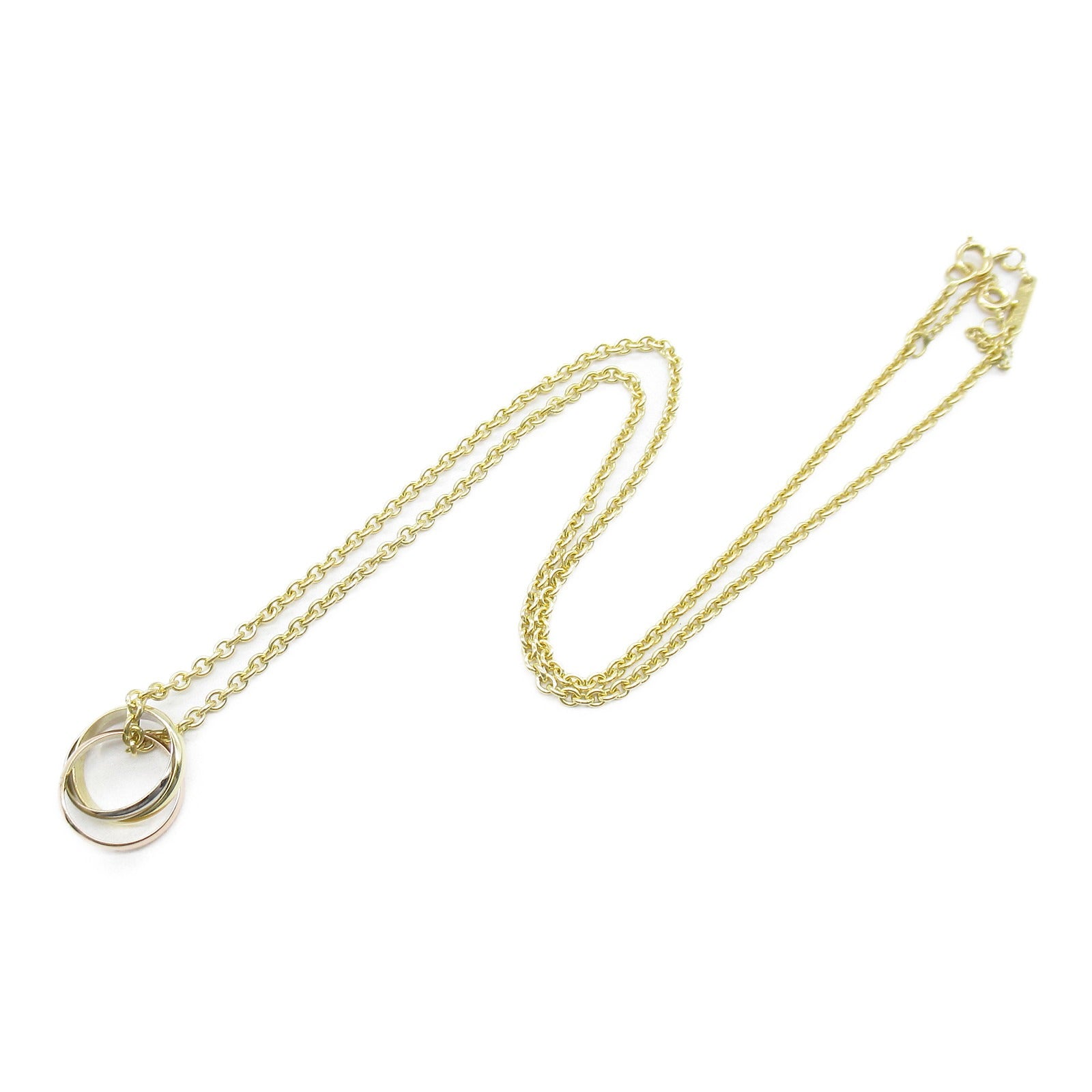 CARTIER 18K白金/黃金Baby Trinity Necklace項鍊#42cm