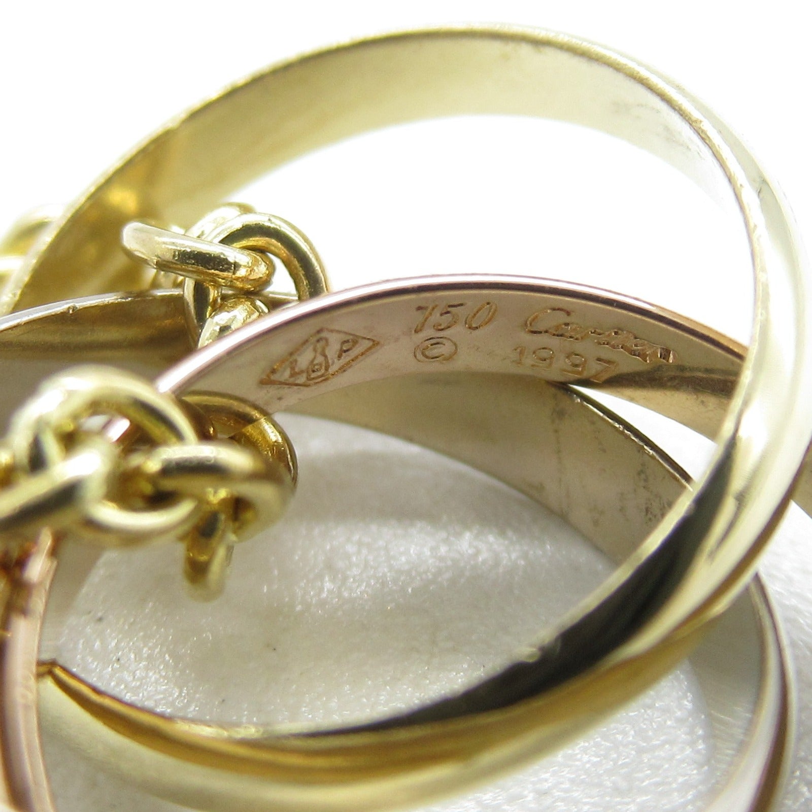 CARTIER 18K白金/黃金Baby Trinity Necklace項鍊#42cm