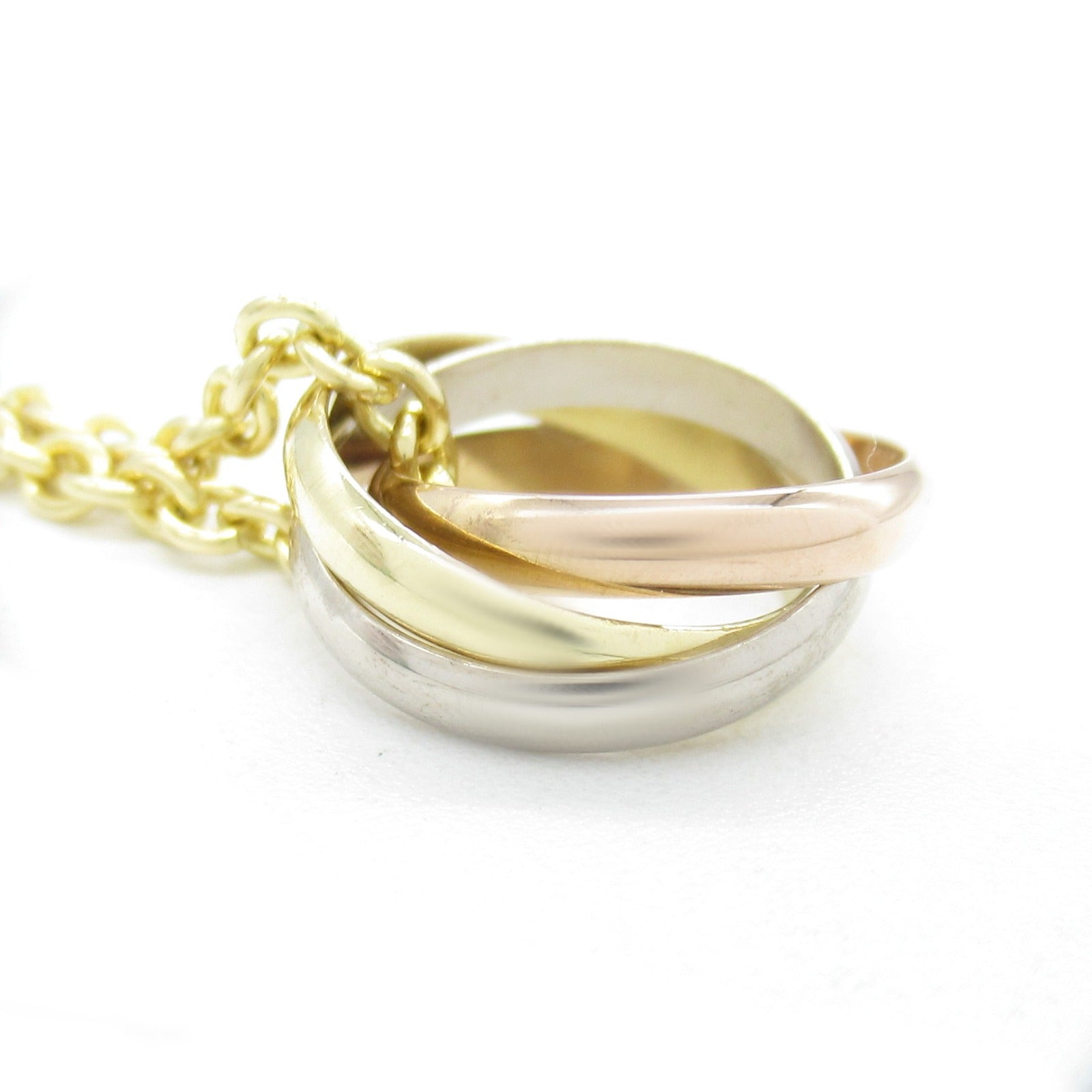 CARTIER 18K白金/黃金Baby Trinity Necklace項鍊#42cm