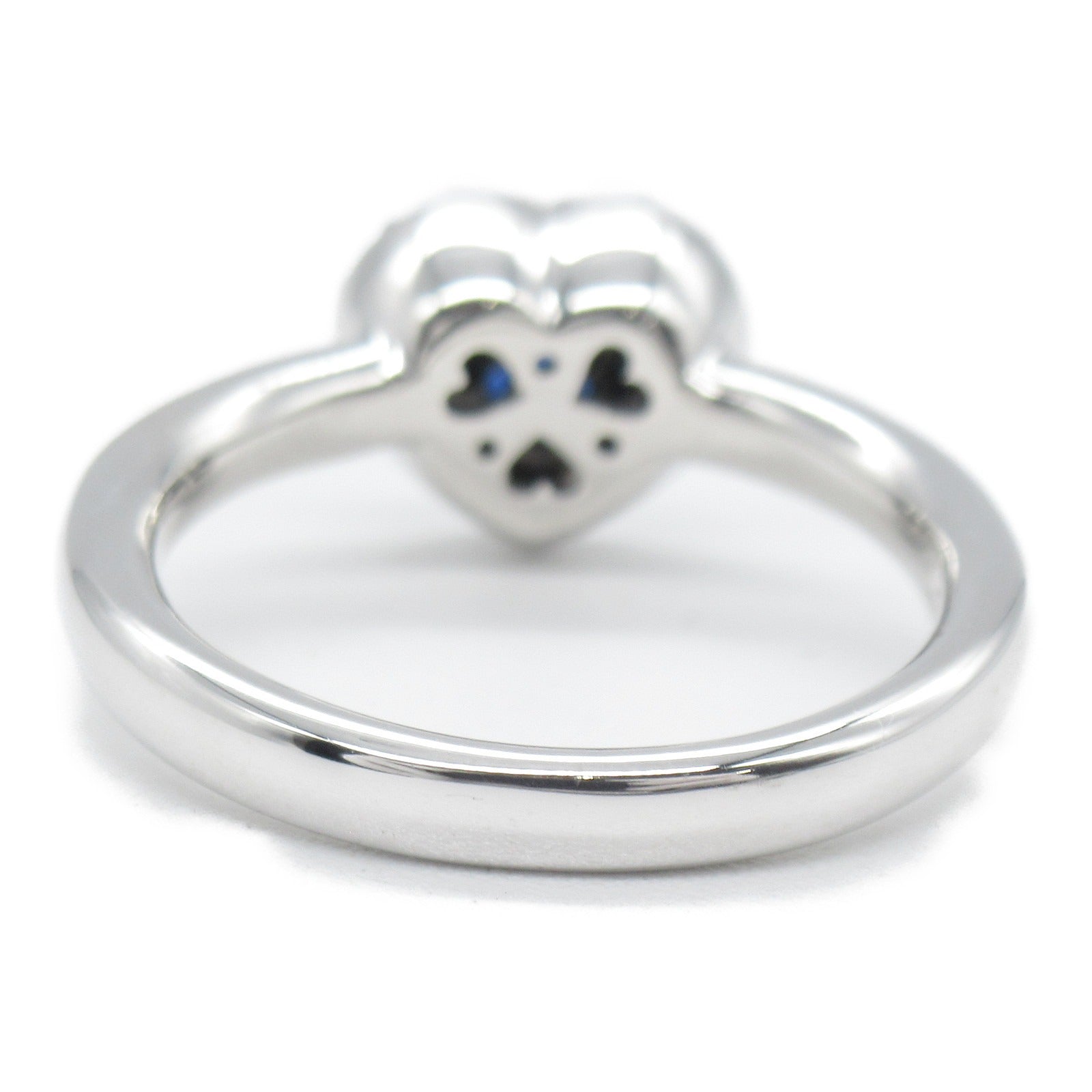Ponte Vecchio 18K白金Sapphire Diamond Ring 0.14ct藍寶石/0.13ct鑽石戒指US#5.25