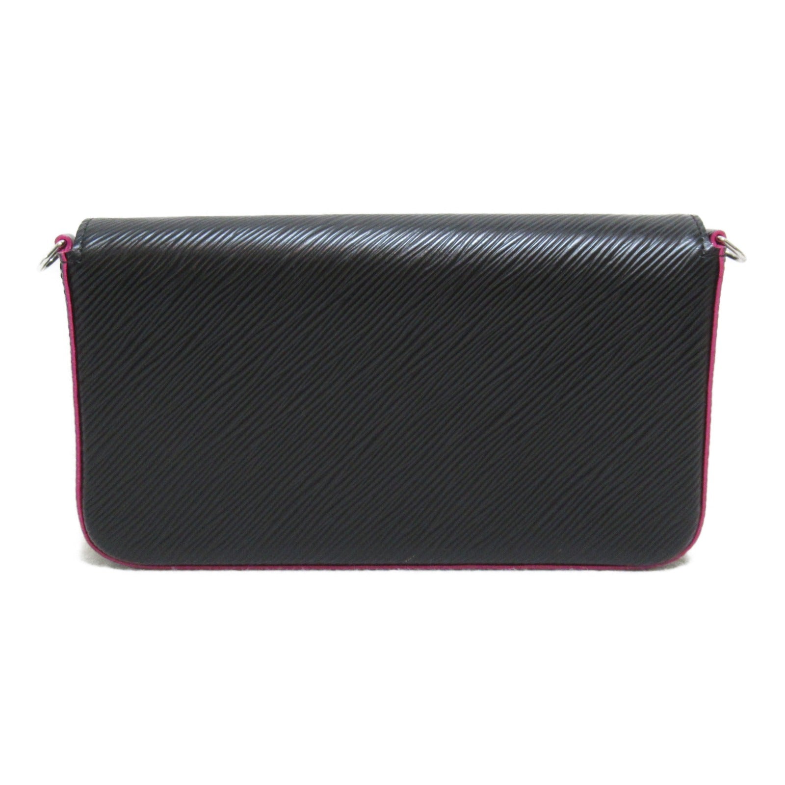 LOUIS VUITTON 【激減優惠】Epi Pochette Felicie銀扣鏈帶肩背袋黑色/粉紅色