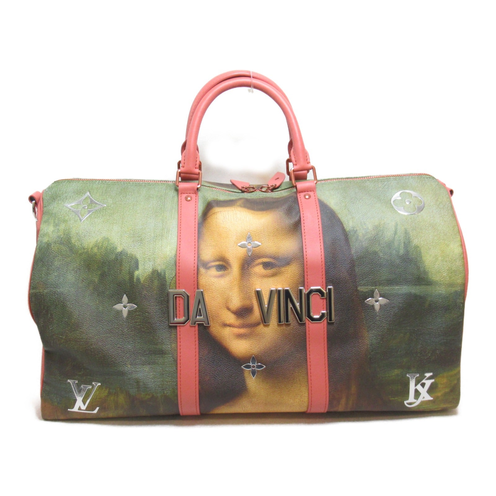 LOUIS VUITTON 【激減優惠】Masters Collection Keepall 50 Bandouliere波士頓包/肩背袋粉紅色