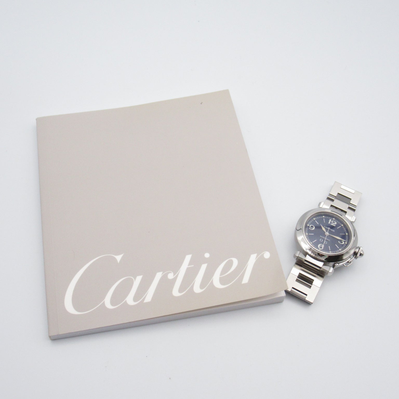 CARTIER 不鏽鋼Pasha C手錶自動機芯藍色