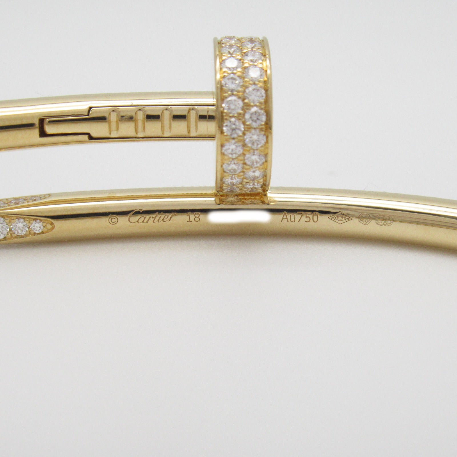 CARTIER 【激減優惠】18K黃金Just Ankle Bangle鑽石手鐲
