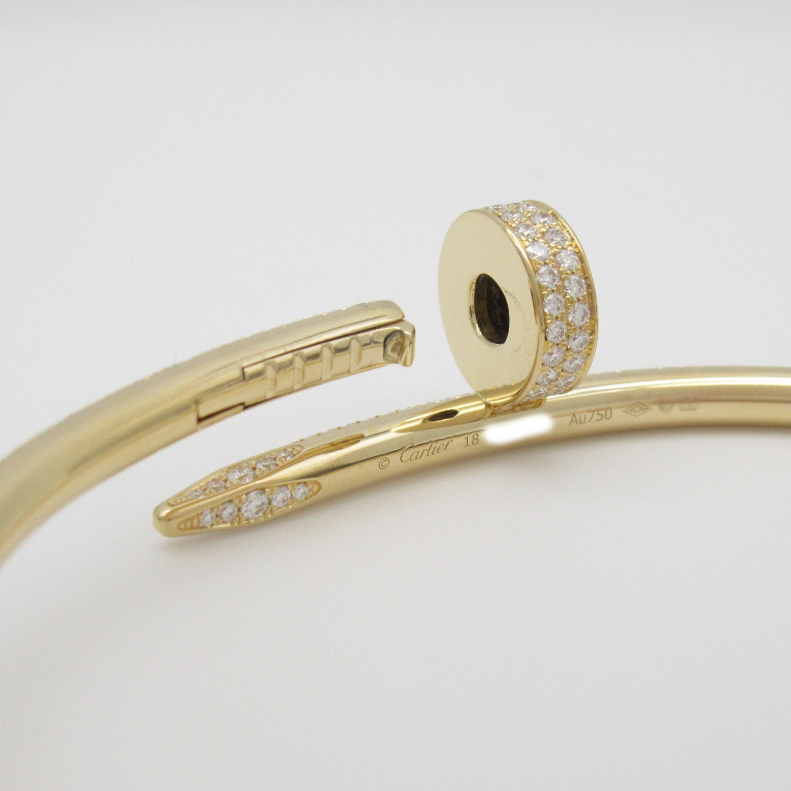 CARTIER 【激減優惠】18K黃金Just Ankle Bangle鑽石手鐲