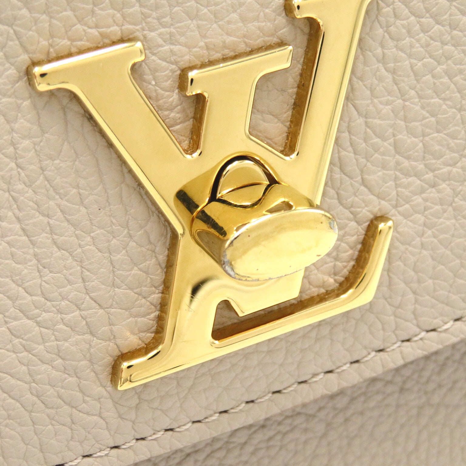 LOUIS VUITTON 【激減優惠】牛皮皮革2 Way Shoulder Bag Handbag金扣手挽肩背兩用袋米色