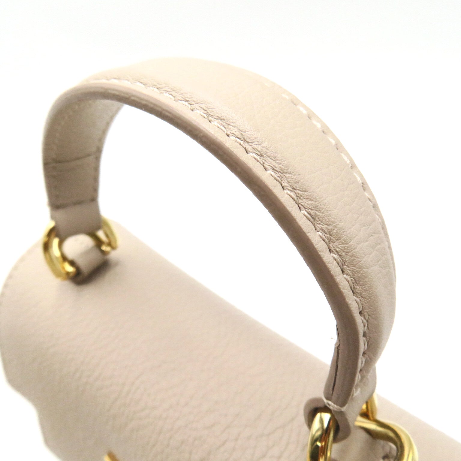 LOUIS VUITTON 【激減優惠】牛皮皮革2 Way Shoulder Bag Handbag金扣手挽肩背兩用袋米色
