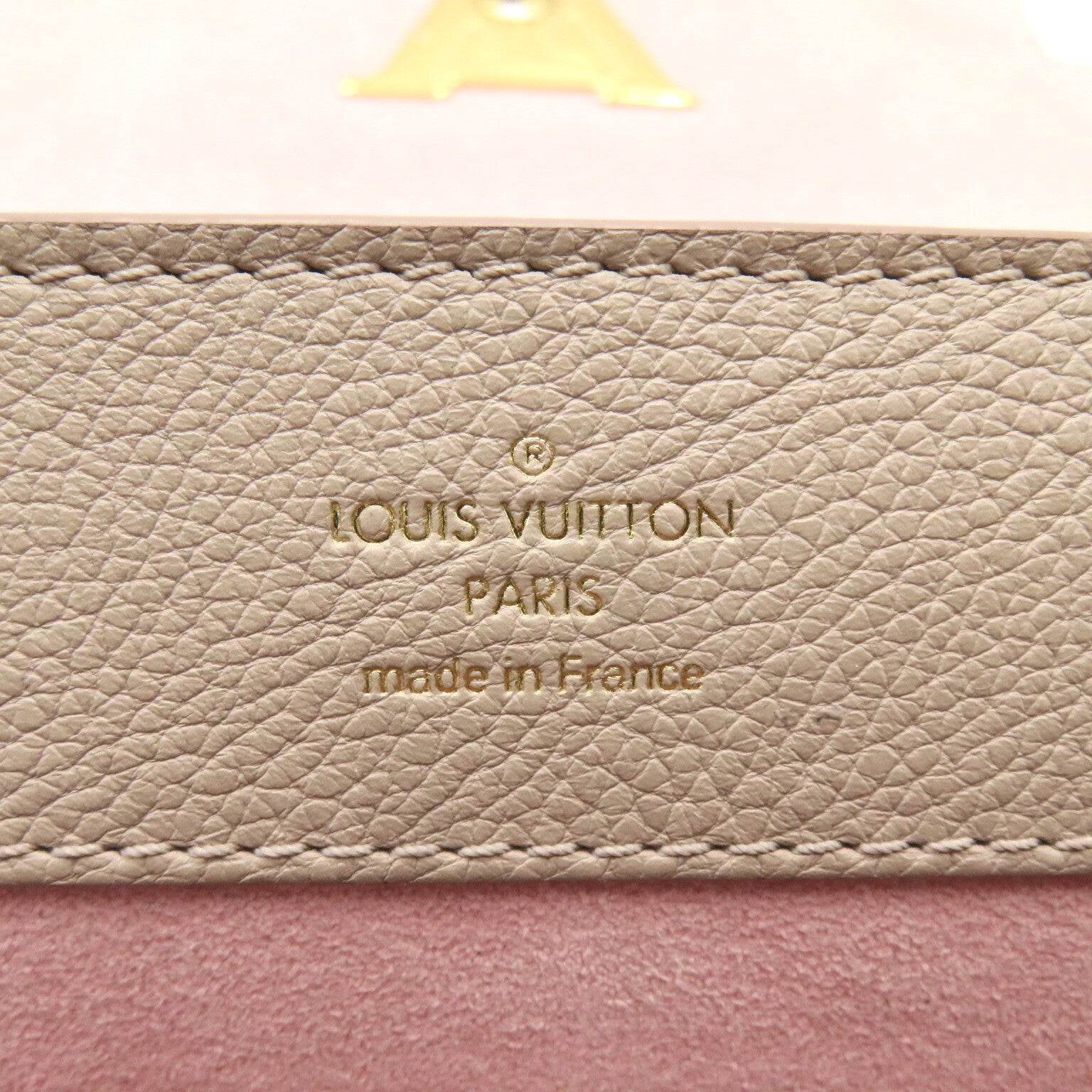 LOUIS VUITTON 【激減優惠】牛皮皮革2 Way Shoulder Bag Handbag金扣手挽肩背兩用袋米色