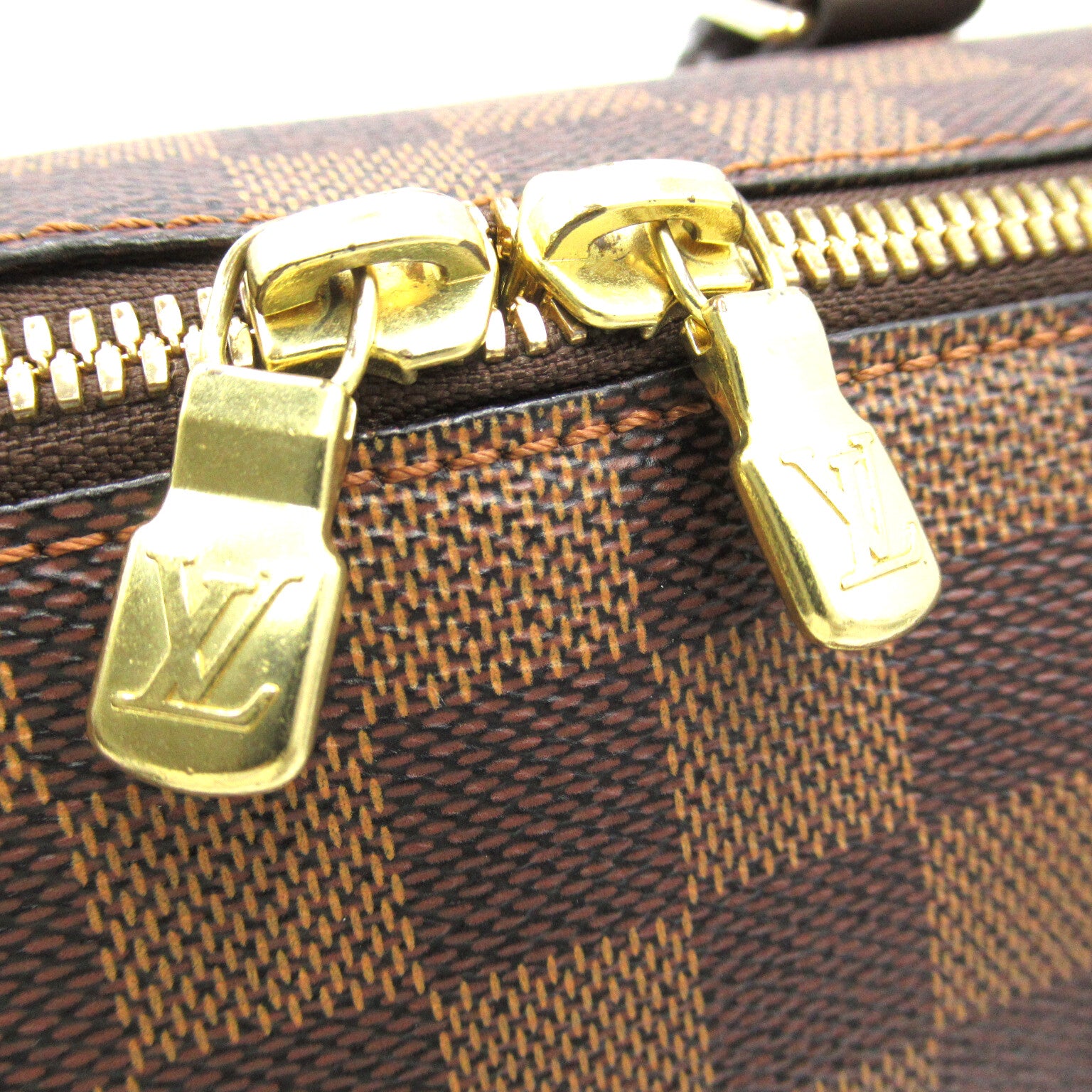 LOUIS VUITTON **【激減優惠】Damier Ribera MM金扣手挽袋啡色