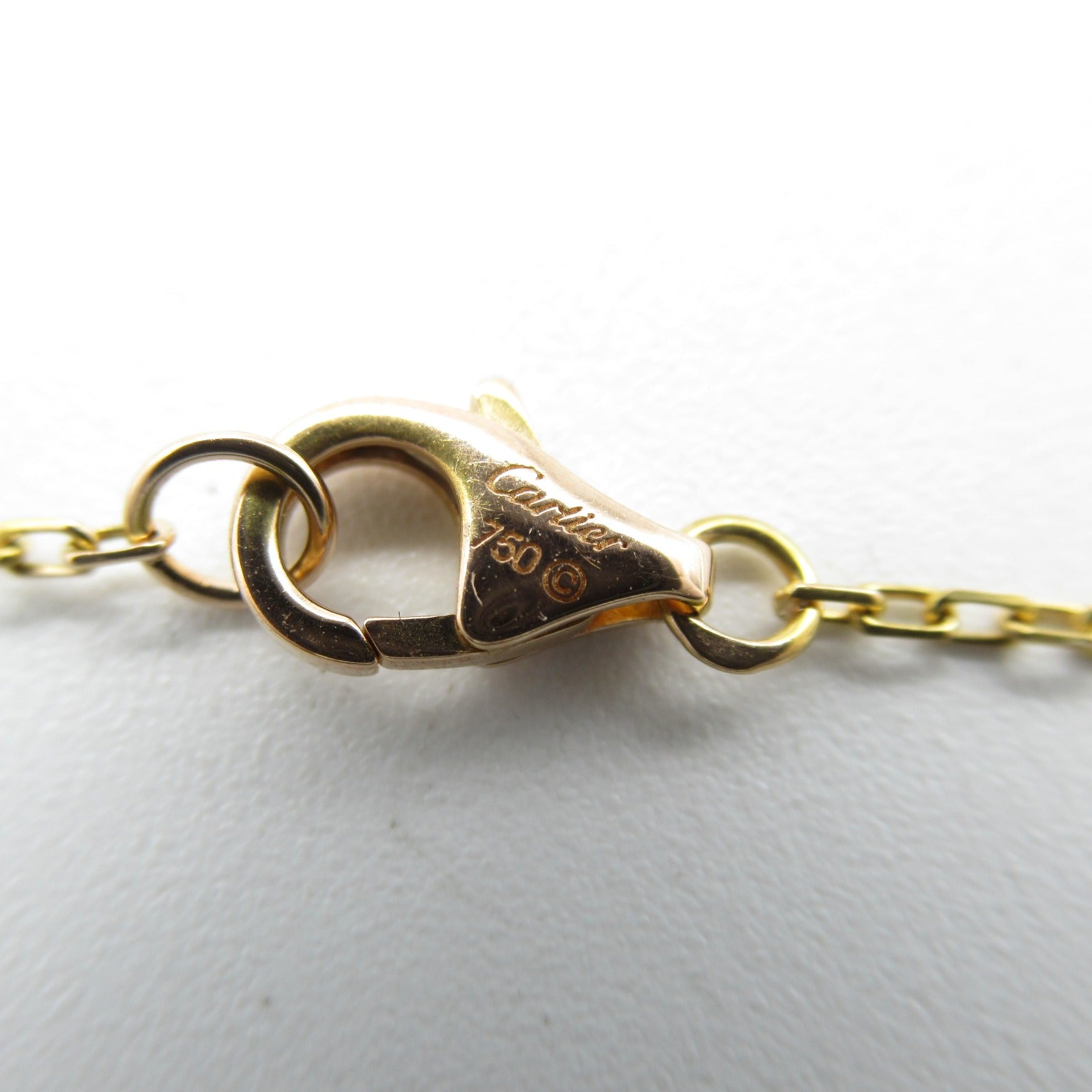 CARTIER 18K玫瑰金Double C Necklace鑽石項鍊