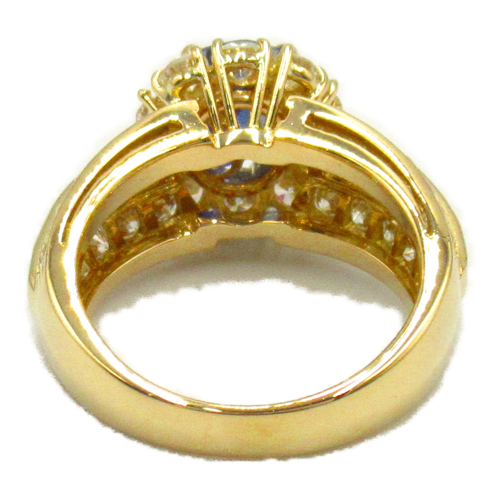 JEWELRY 18K黃金Sapphire Ring 1.72ct藍寶石/1.83ct鑽石戒指US#4.75