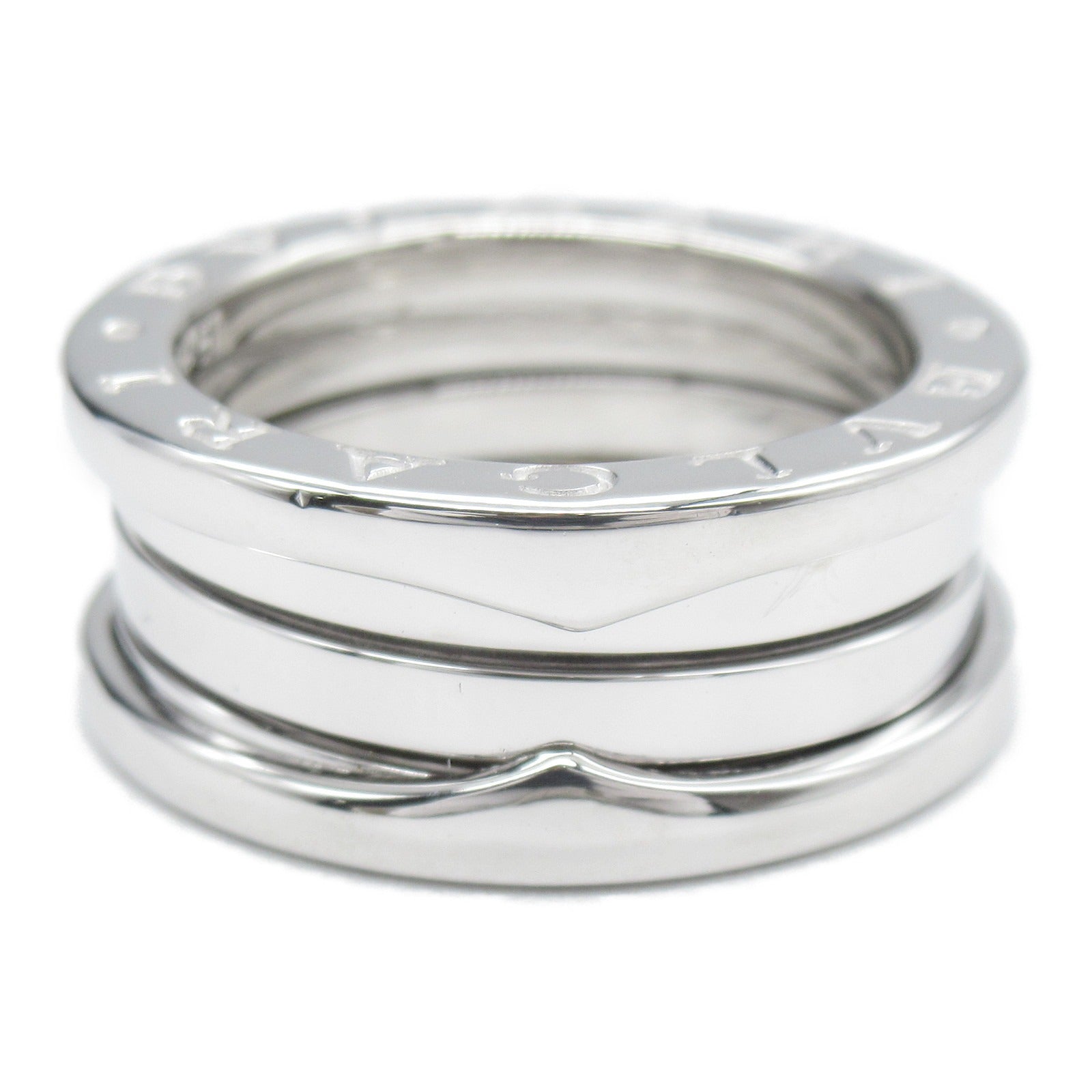 BVLGARI 18K白金B-zero 1 3 Band Ring戒指US#5.25/Bvlgari#51