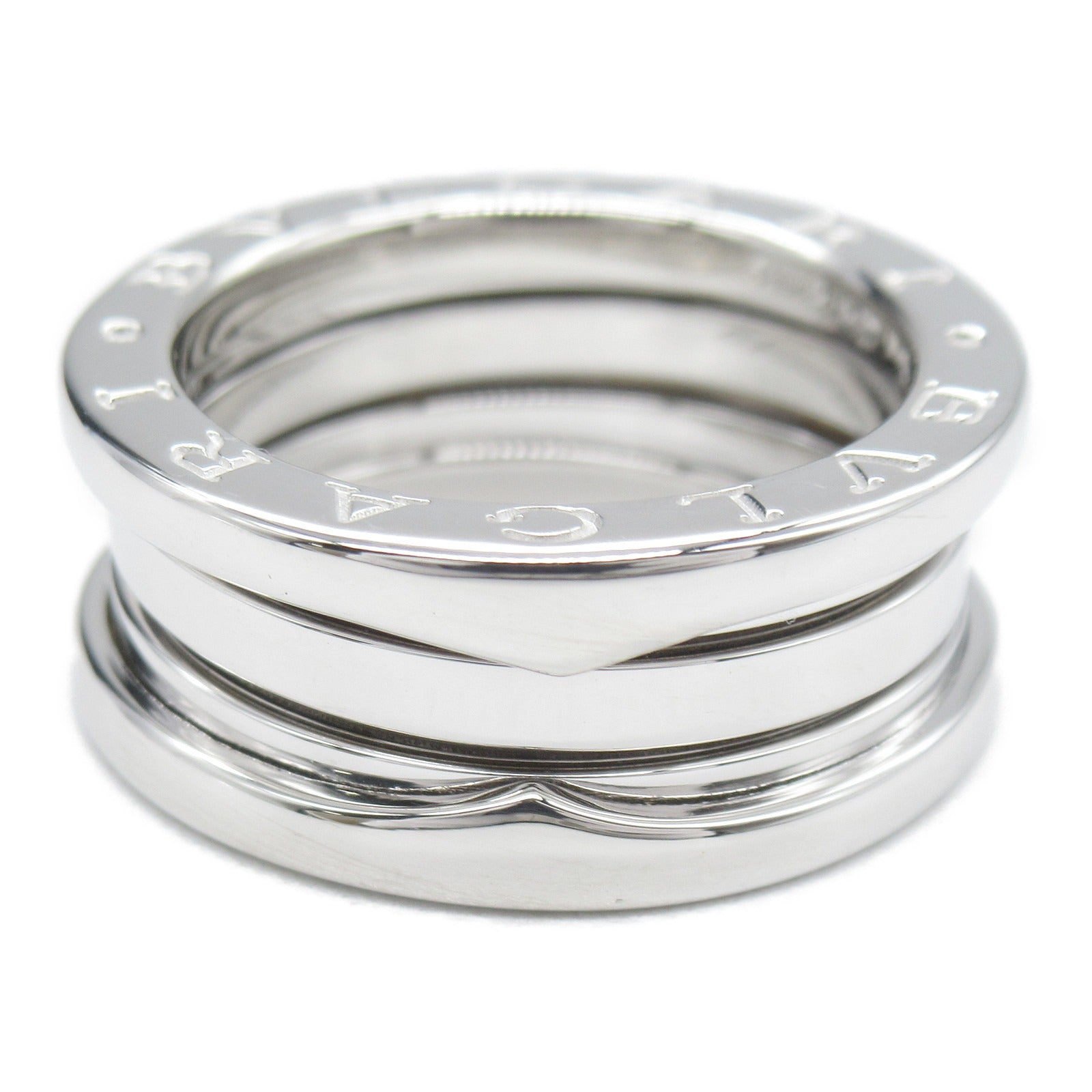 BVLGARI 18K白金B-zero 1 3 Band Ring戒指US#5.25/Bvlgari#51