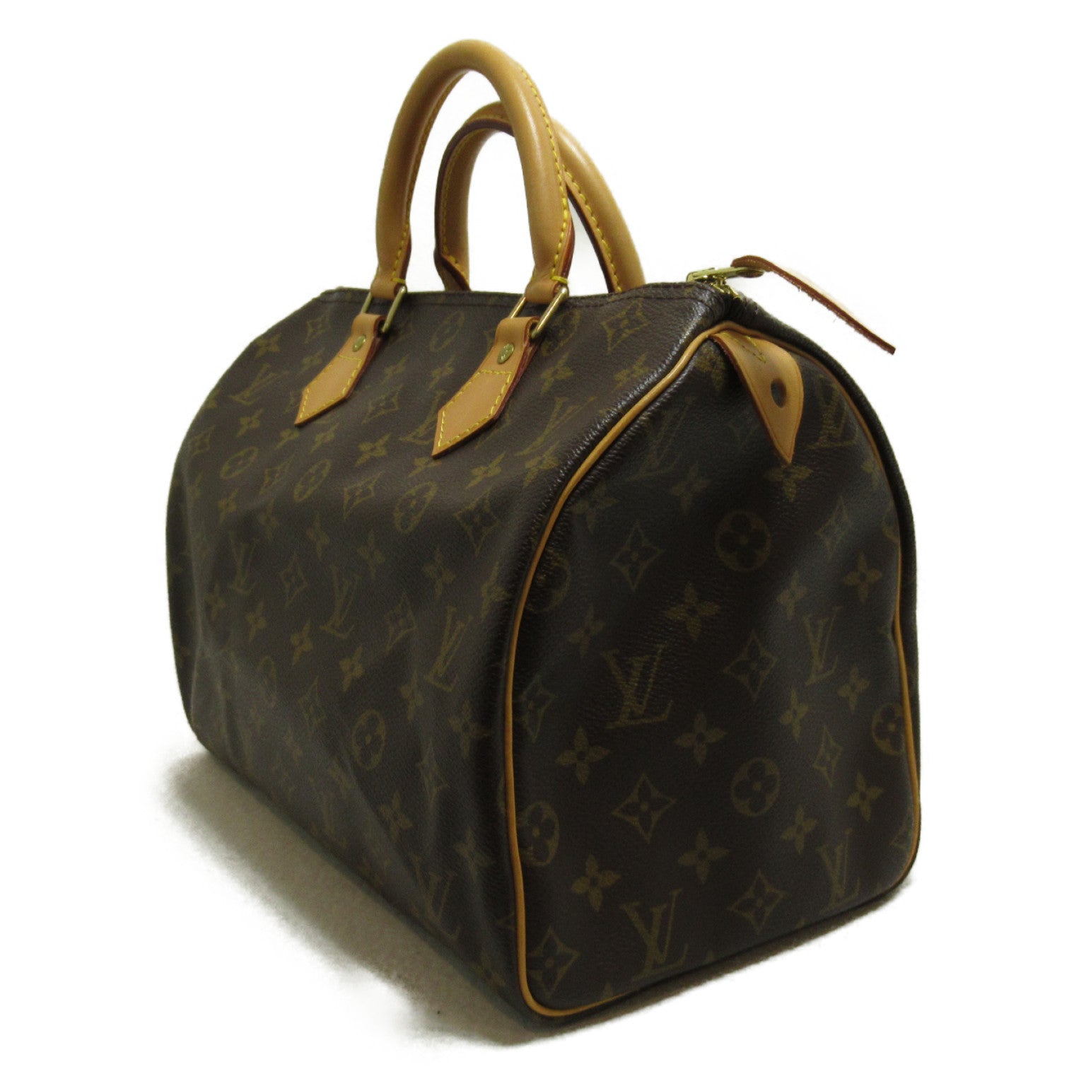 LOUIS VUITTON Monogram Speedy 30金扣手挽袋啡色
