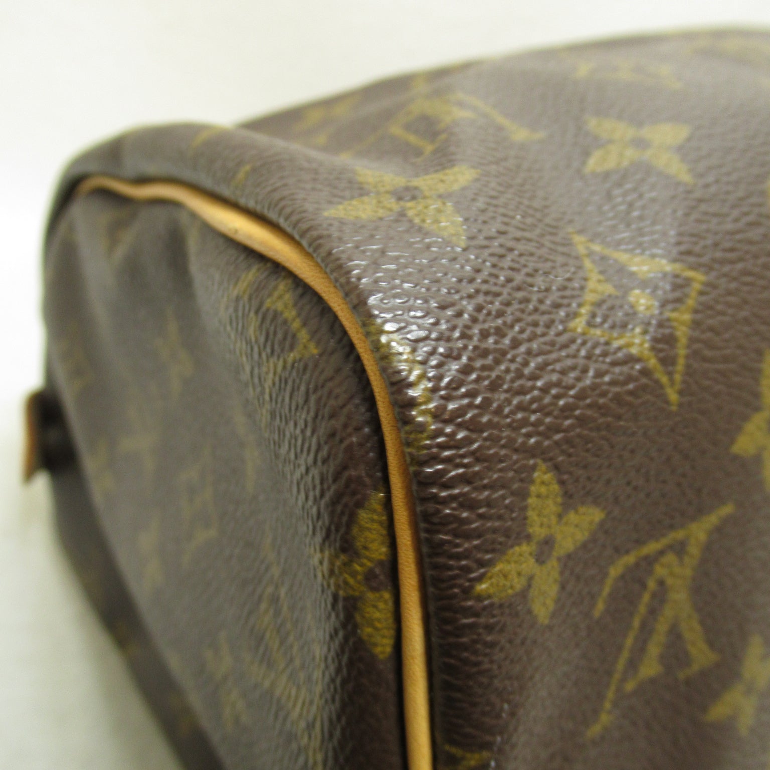 LOUIS VUITTON Monogram Speedy 30金扣手挽袋啡色