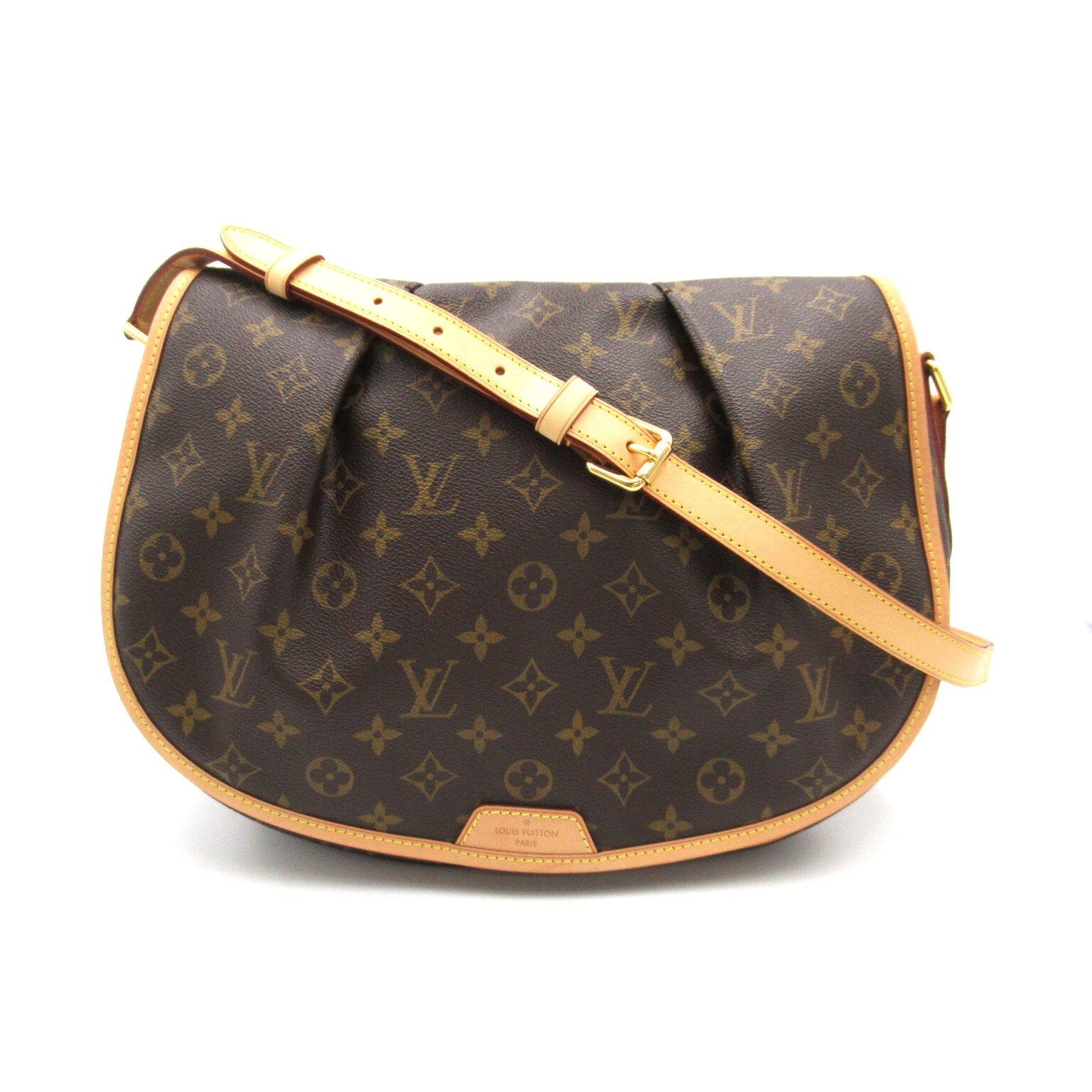 LOUIS VUITTON Monogram Menilmontant MM Shoulder Bag金扣肩背袋啡色