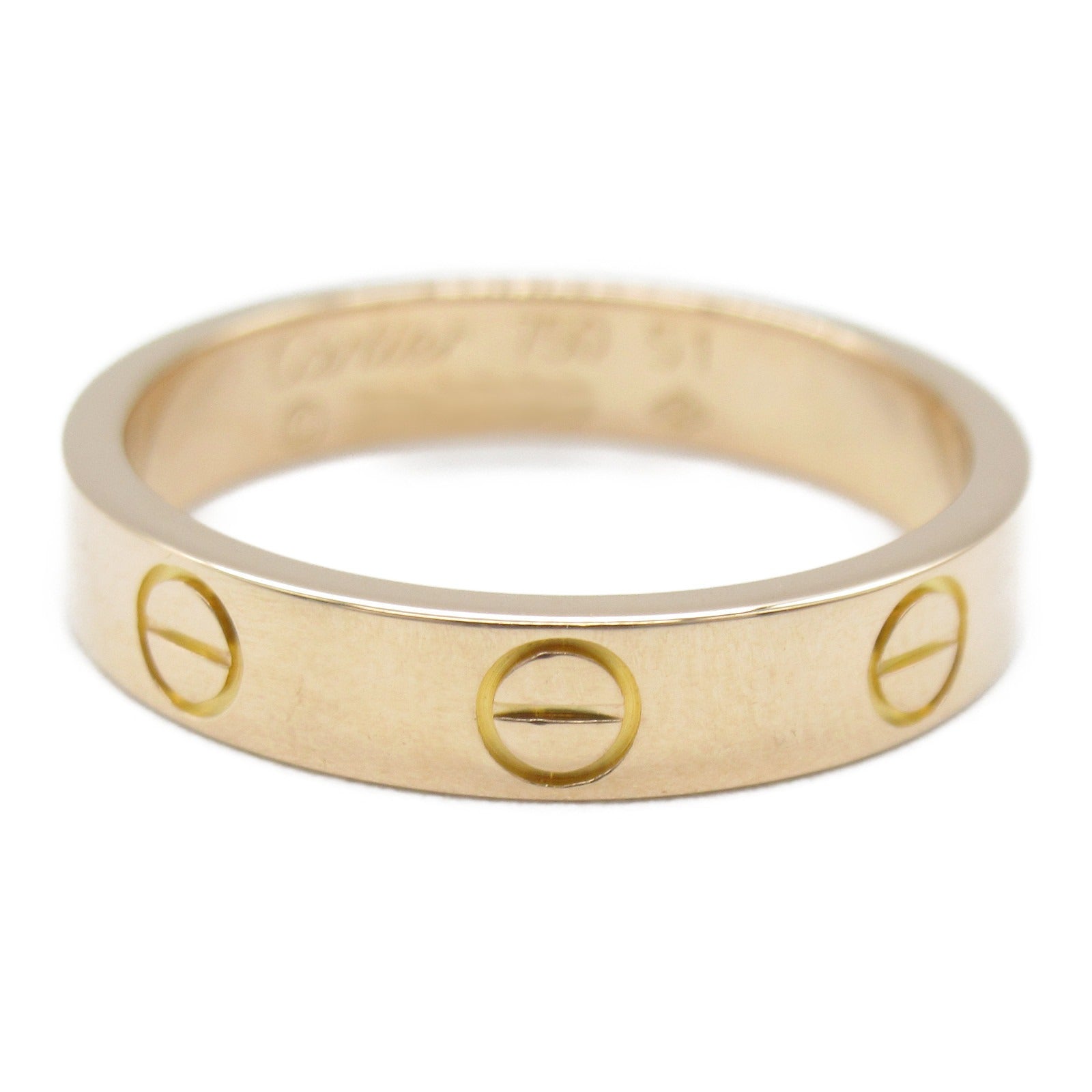 CARTIER 18K玫瑰金Mini Love Ring戒指US#5.75/Cartier#51