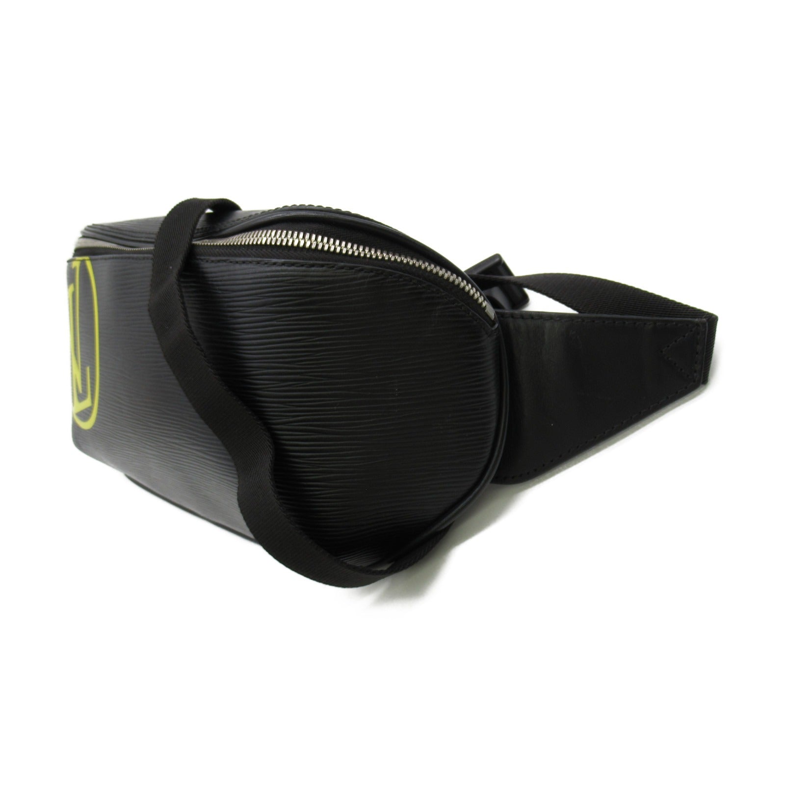 LOUIS VUITTON Epi Circle Bum Shoulder Bag銀扣腰包黑色