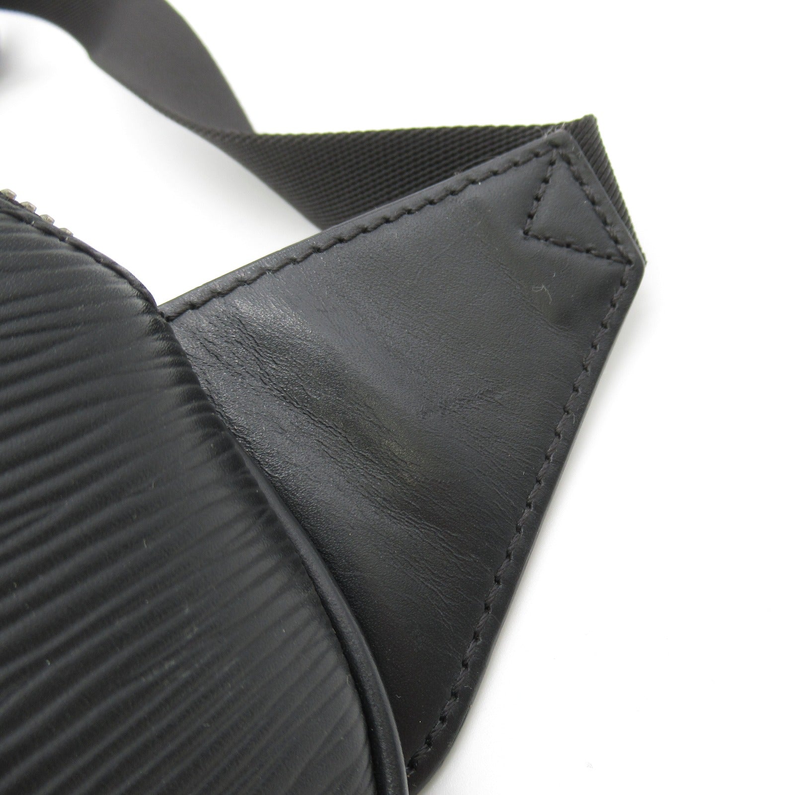 LOUIS VUITTON Epi Circle Bum Shoulder Bag銀扣腰包黑色