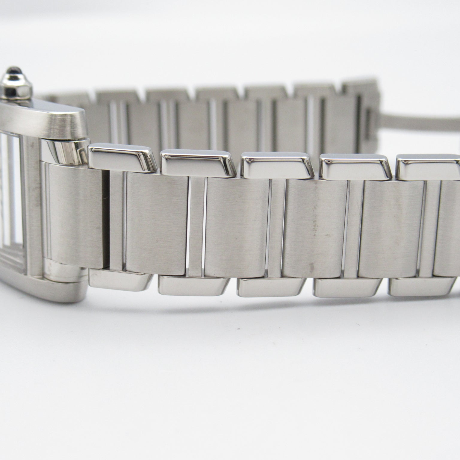 CARTIER Tank Francais不鏽鋼手錶石英機芯米白色
