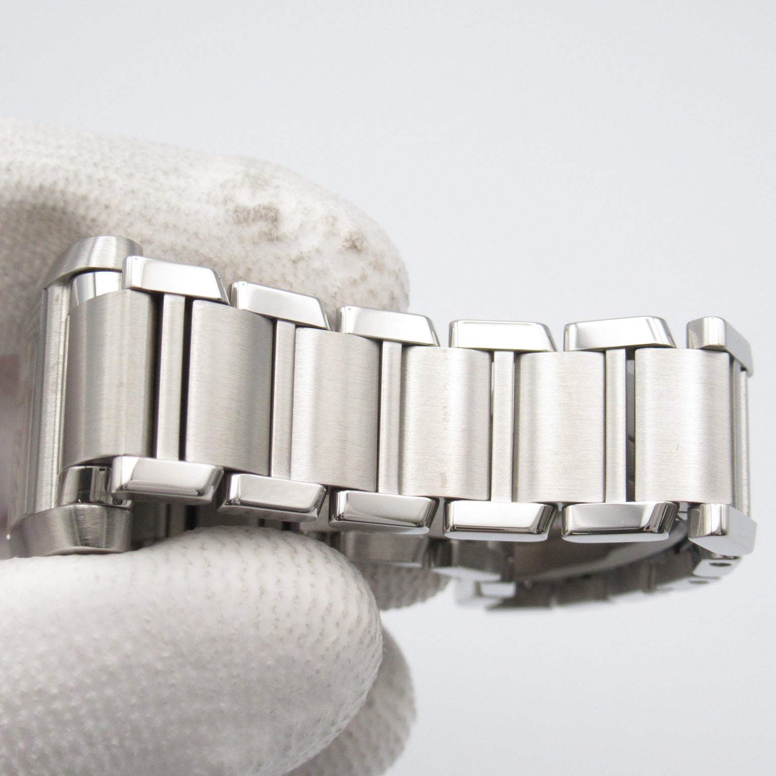 CARTIER Tank Francais不鏽鋼手錶石英機芯米白色