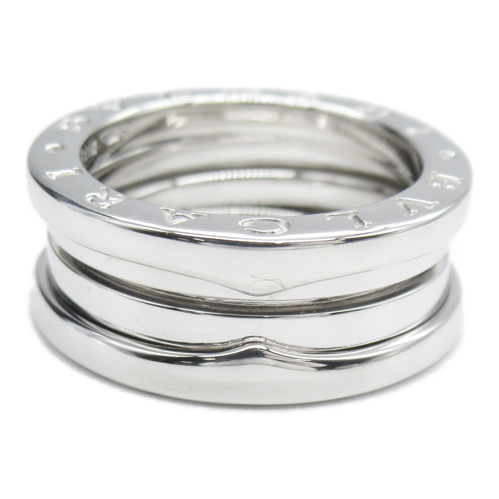 BVLGARI 18K白金B-zero1 Ring 3 Band Ring戒指US#5.75/Bvlgari#52
