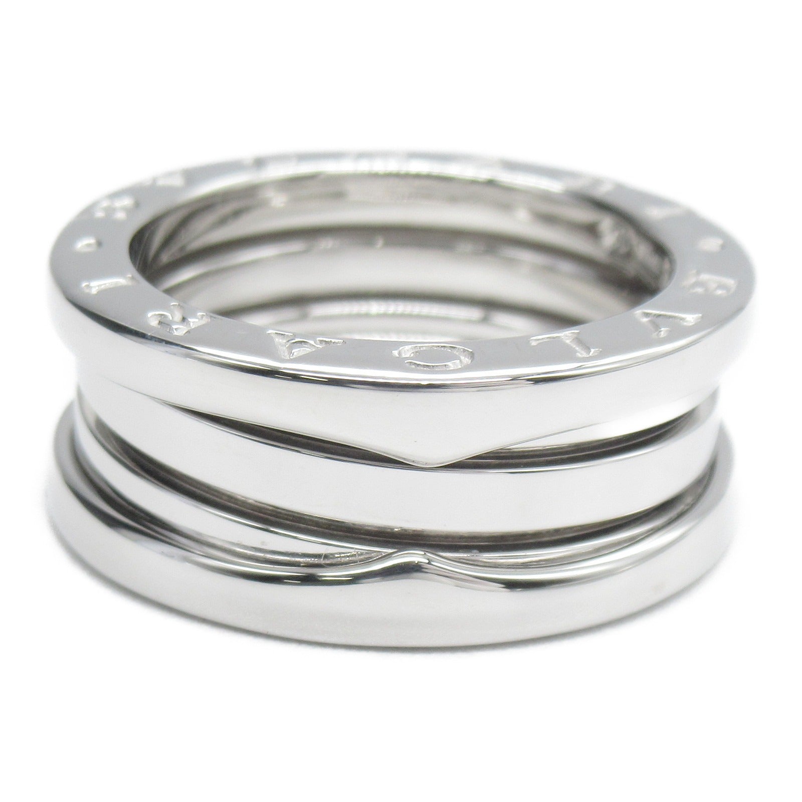 BVLGARI 18K白金B-zero1 Ring 3 Band Ring戒指US#5.75/Bvlgari#52