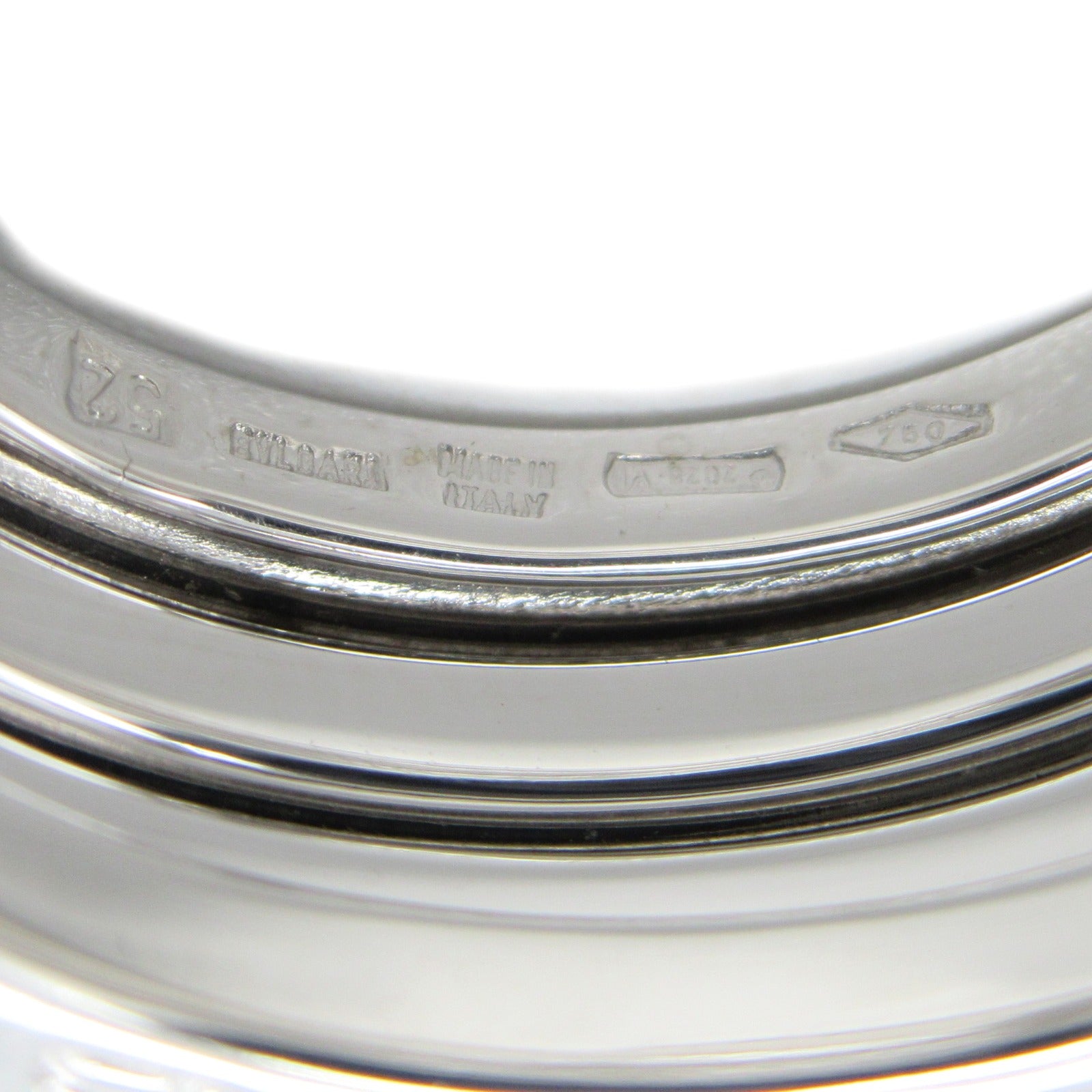 BVLGARI 18K白金B-zero1 Ring 3 Band Ring戒指US#5.75/Bvlgari#52