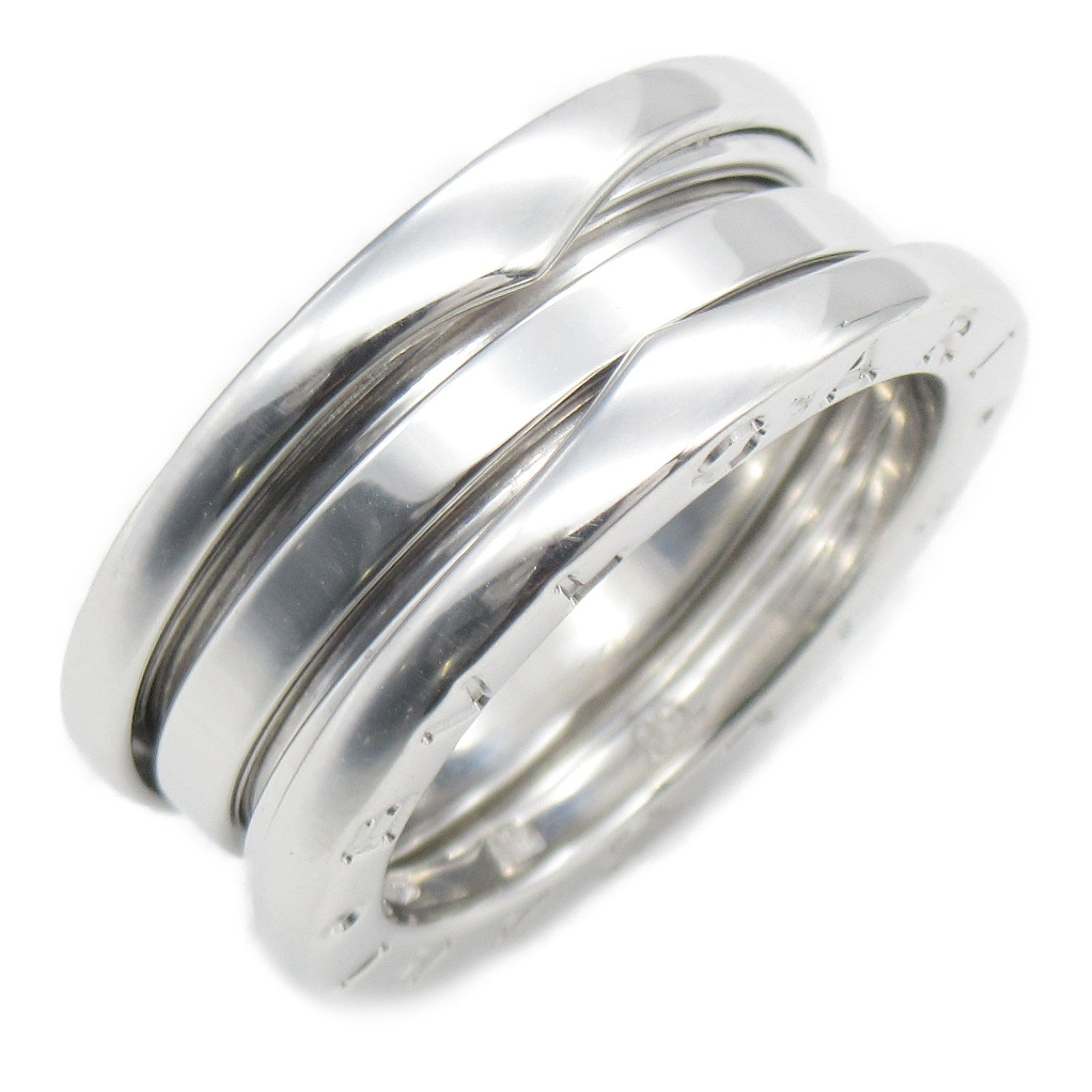 BVLGARI 18K白金B-zero1 Ring 3 Band戒指US#5/Bvlgari#50