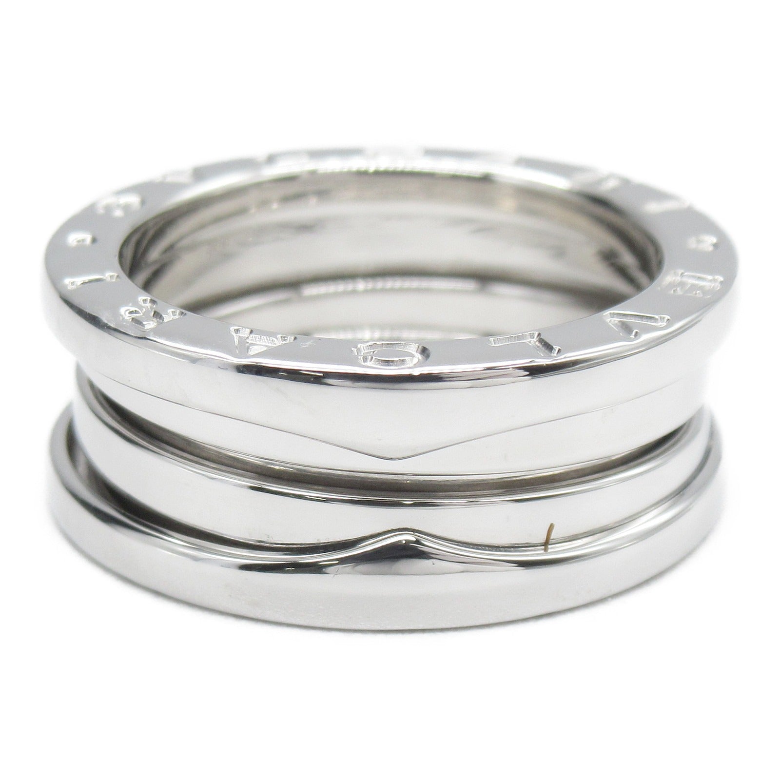 BVLGARI 18K白金B-zero1 Ring 3 Band戒指US#5/Bvlgari#50