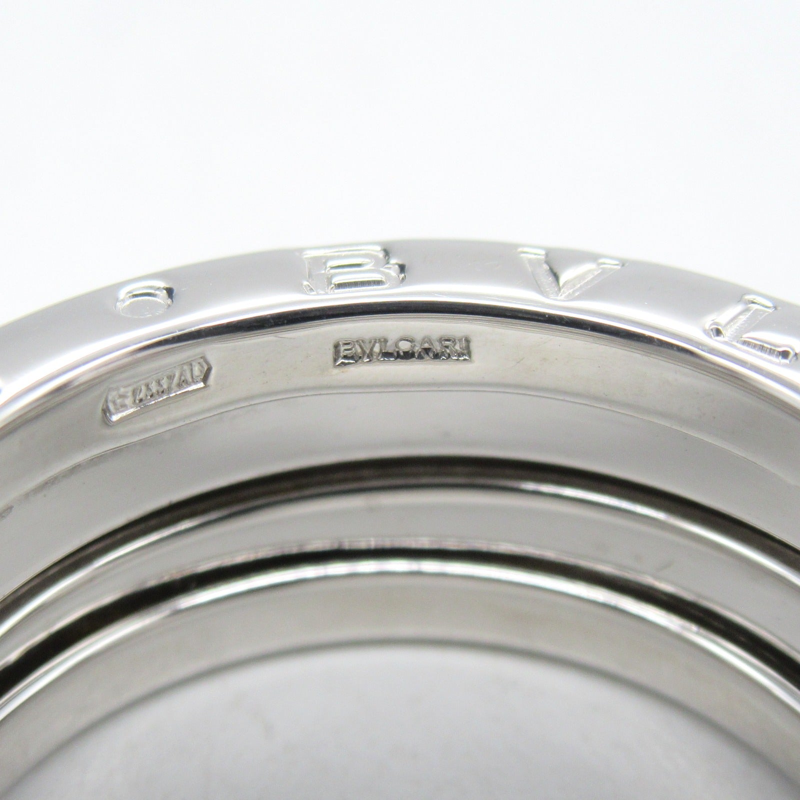 BVLGARI 18K白金B-zero1 Ring 3 Band戒指US#5/Bvlgari#50