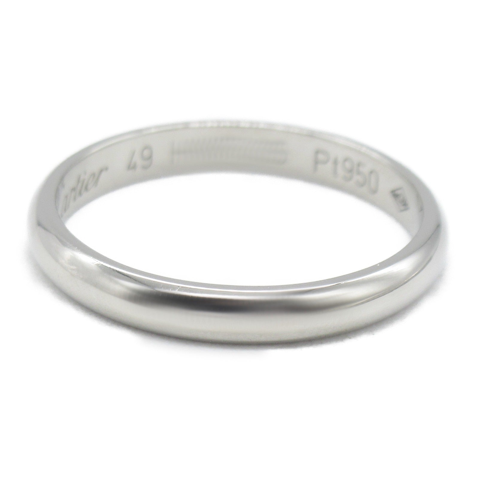 CARTIER PT950鉑金1895 Wedding Ring戒指Cartier#49/US#5