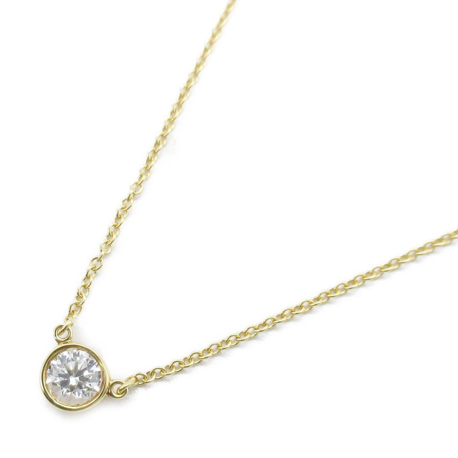 TIFFANY＆CO 【激減優惠】18K黃金By the Yard Diamond Necklace 0.28ct鑽石項鍊