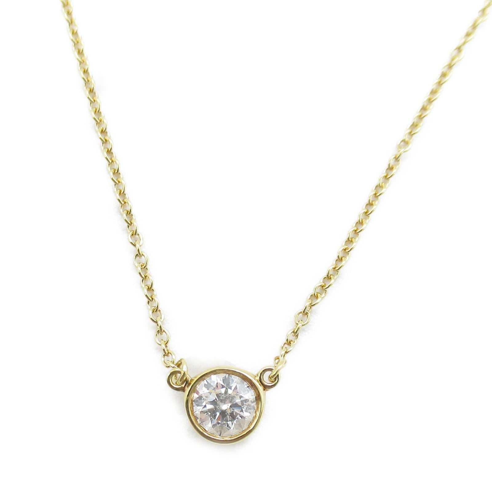 TIFFANY＆CO 【激減優惠】18K黃金By the Yard Diamond Necklace 0.28ct鑽石項鍊