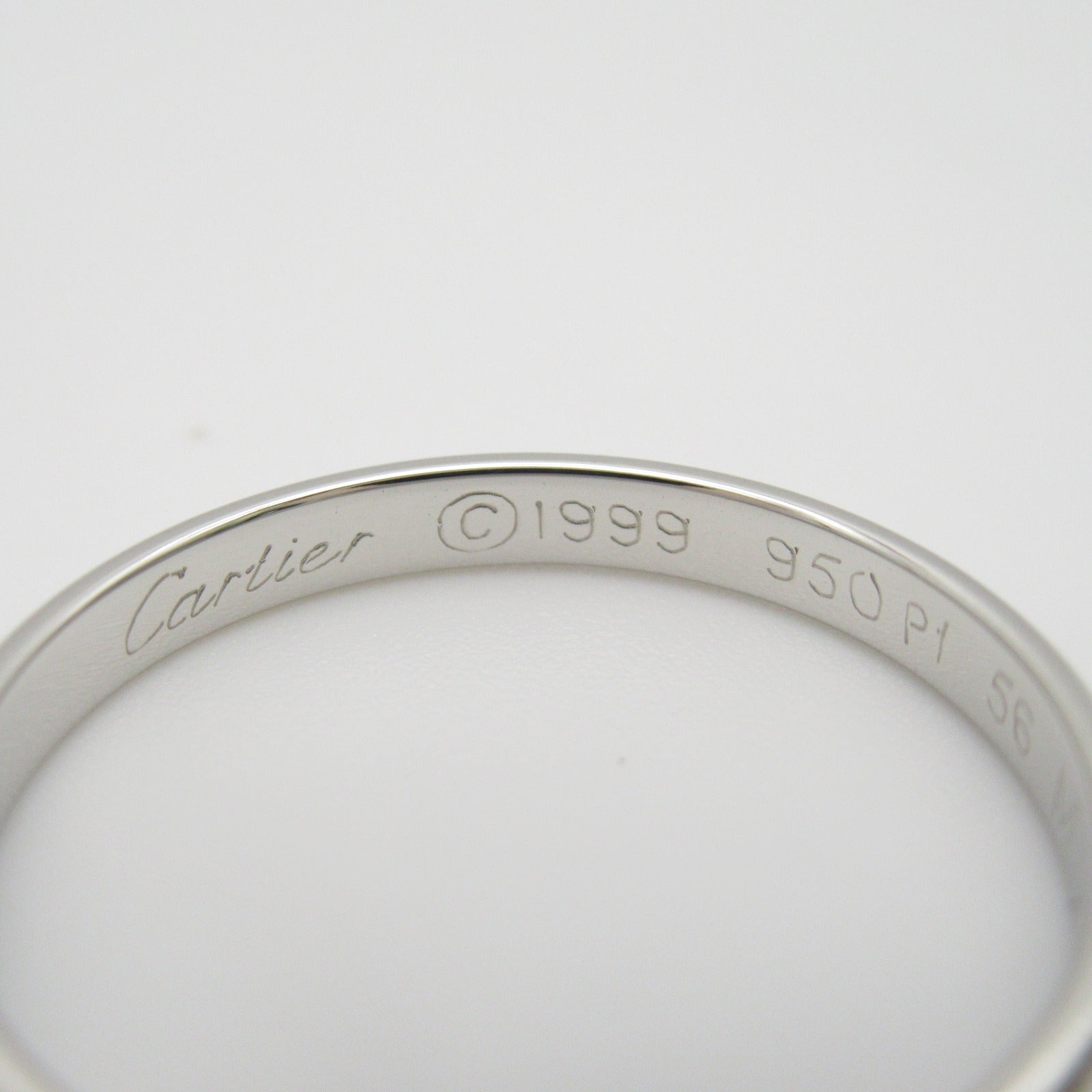 CARTIER PT950鉑金1895 Wedding Ring戒指Cartier#56/US#7.5