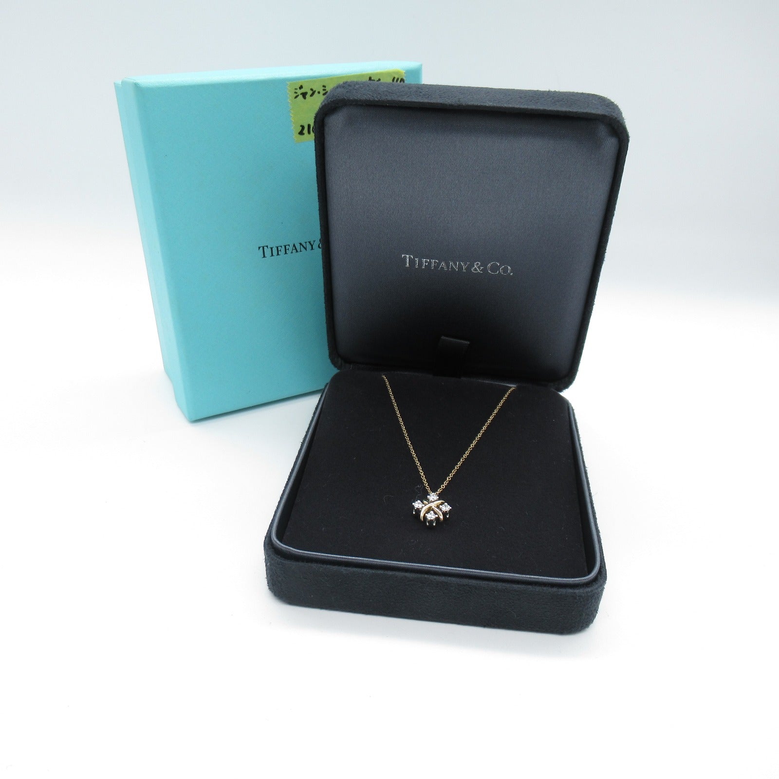 TIFFANY＆CO 【激減優惠】18K玫瑰金/PT950鉑金Schlumberger Lynn Diamond Necklace鑽石項鍊
