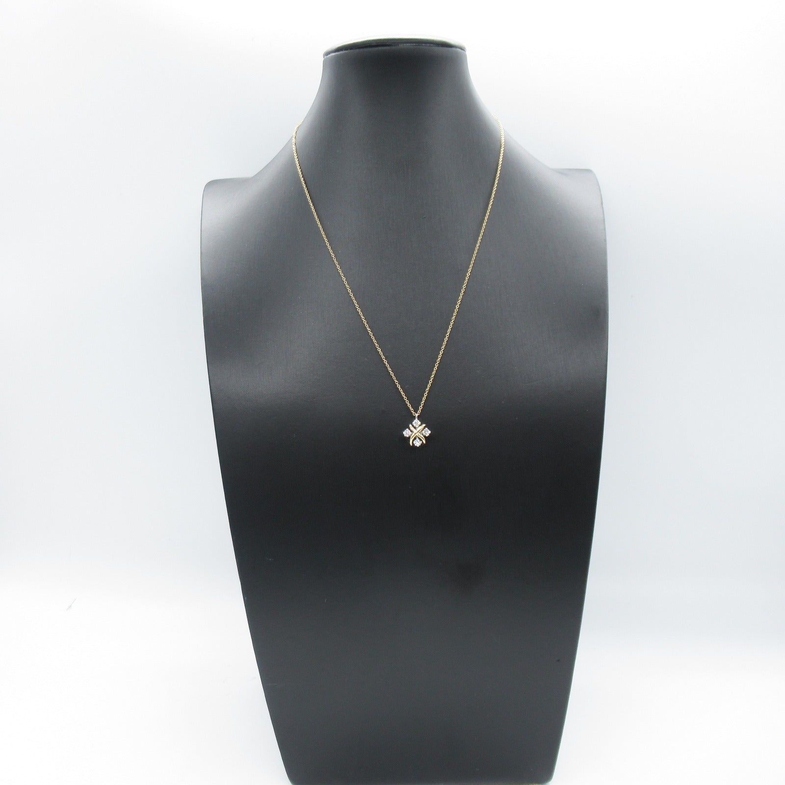TIFFANY＆CO 【激減優惠】18K玫瑰金/PT950鉑金Schlumberger Lynn Diamond Necklace鑽石項鍊