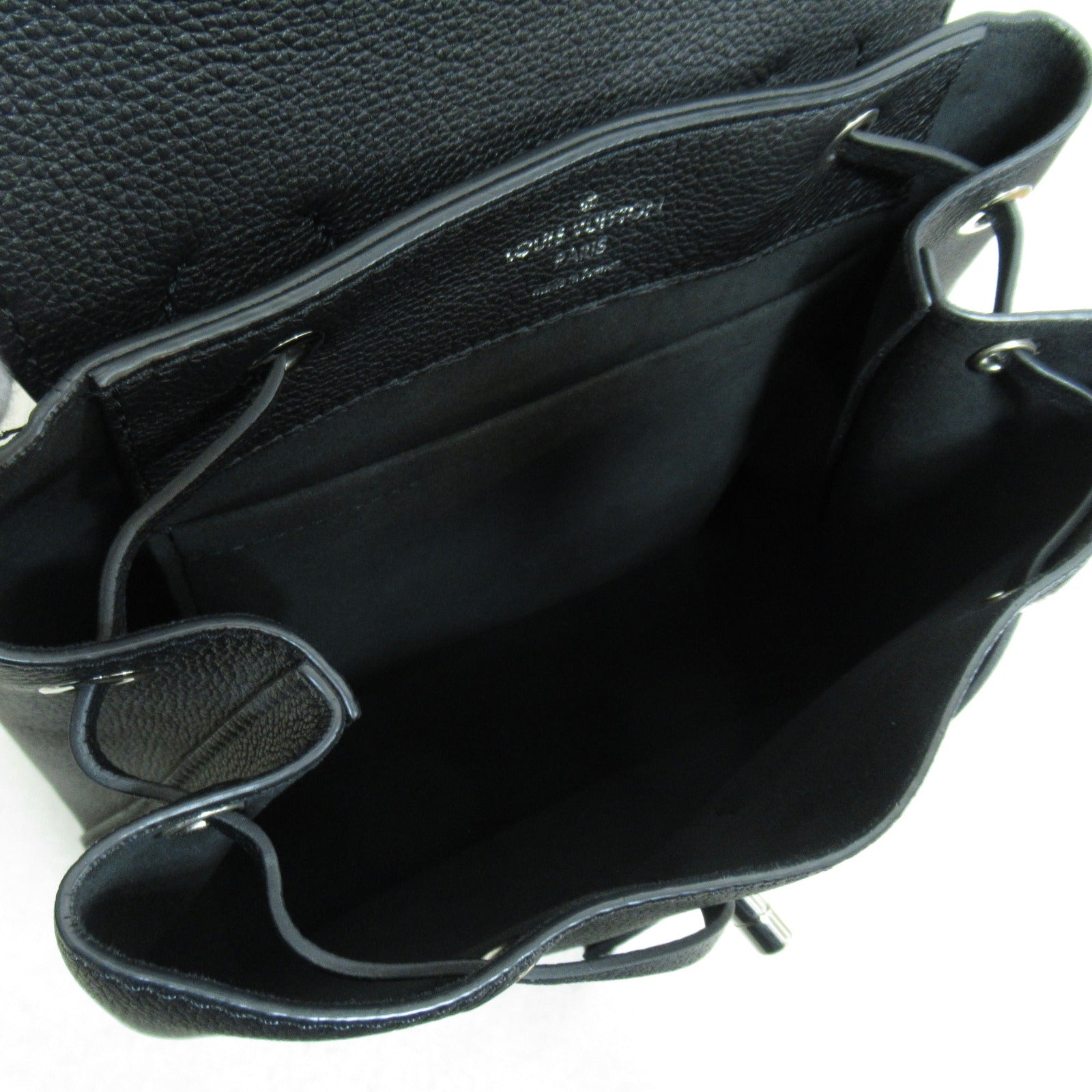 LOUIS VUITTON 【激減優惠】Taurillon Leather Lockme Backpack銀扣背包黑色