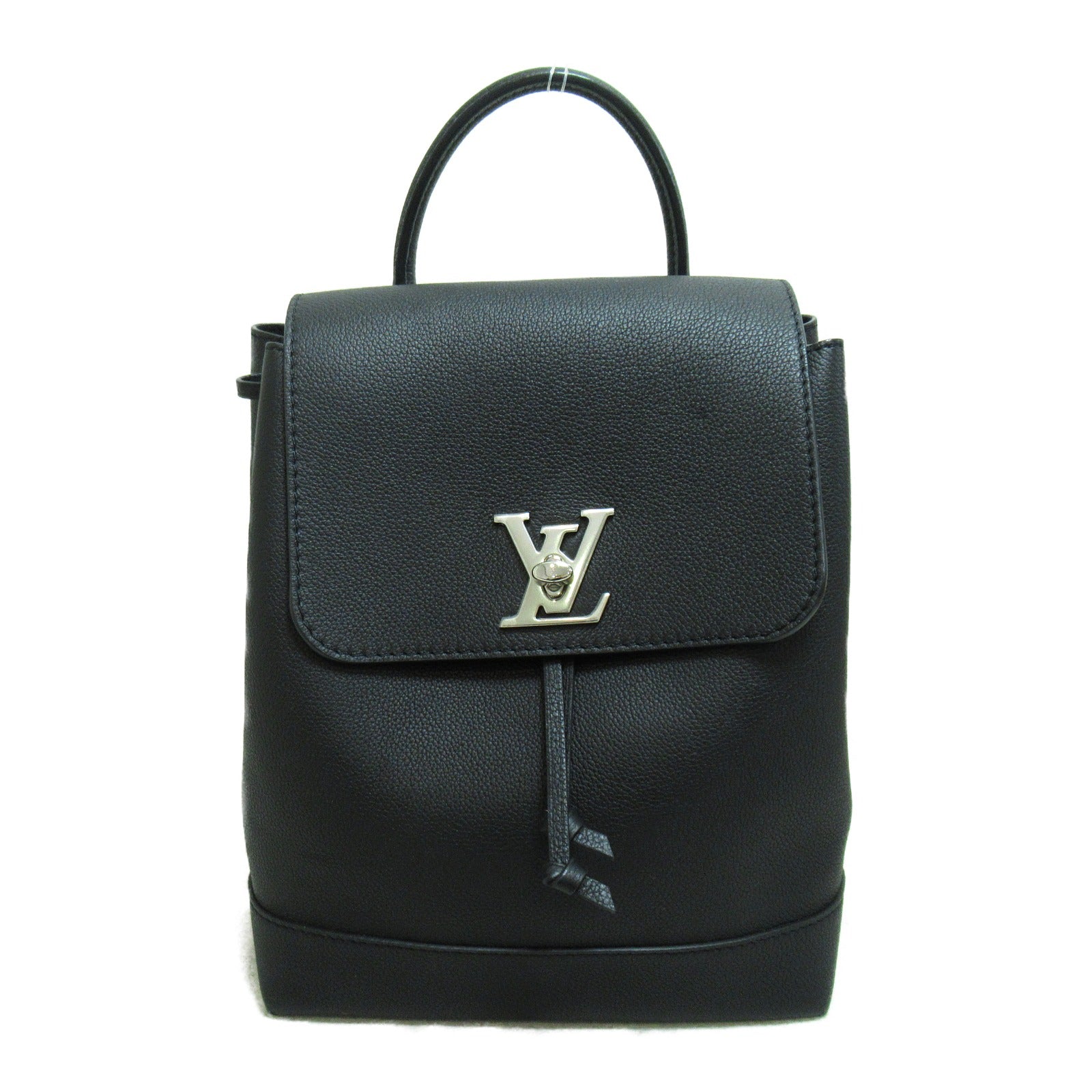 LOUIS VUITTON 【激減優惠】Taurillon Leather Lockme Backpack銀扣背包黑色