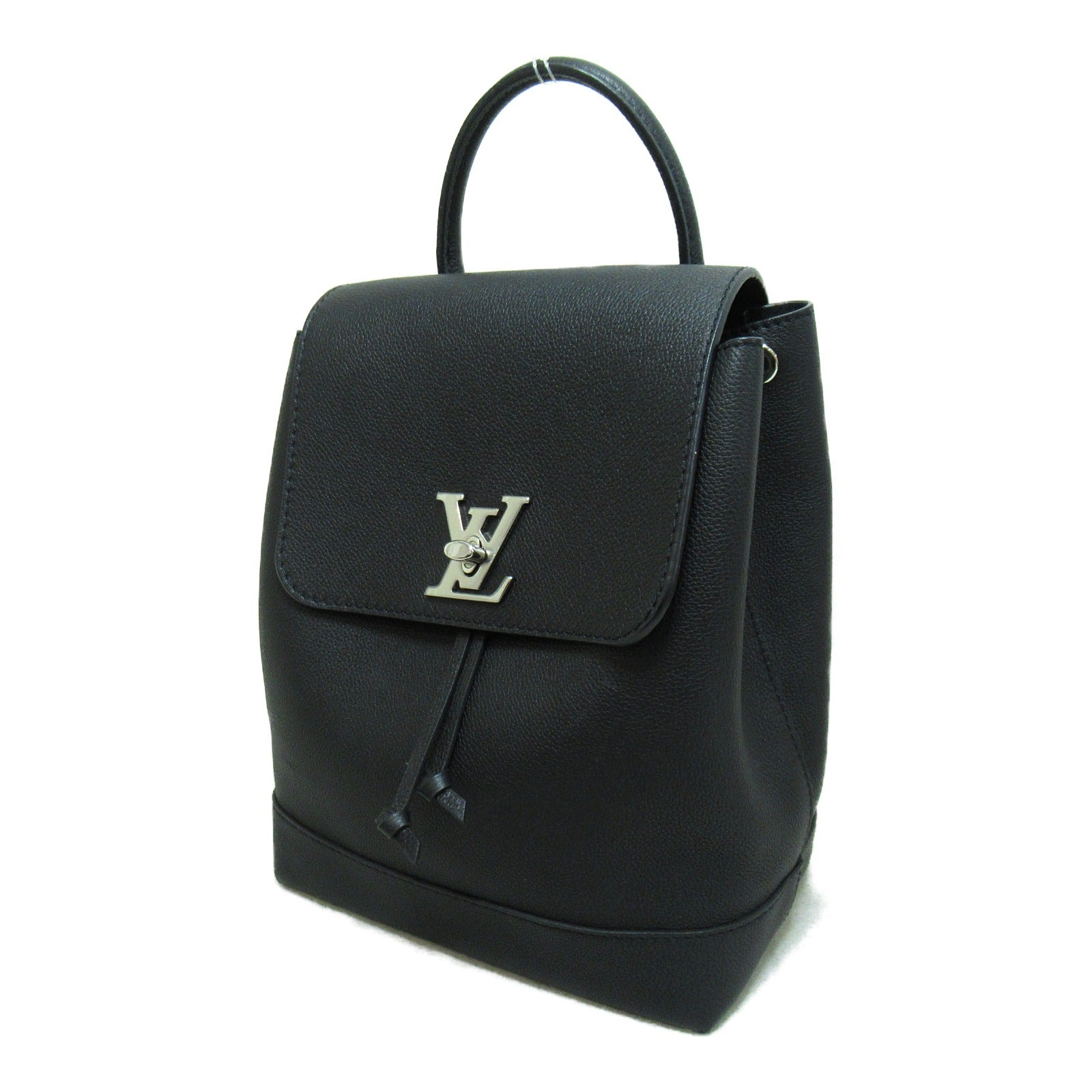 LOUIS VUITTON 【激減優惠】Taurillon Leather Lockme Backpack銀扣背包黑色