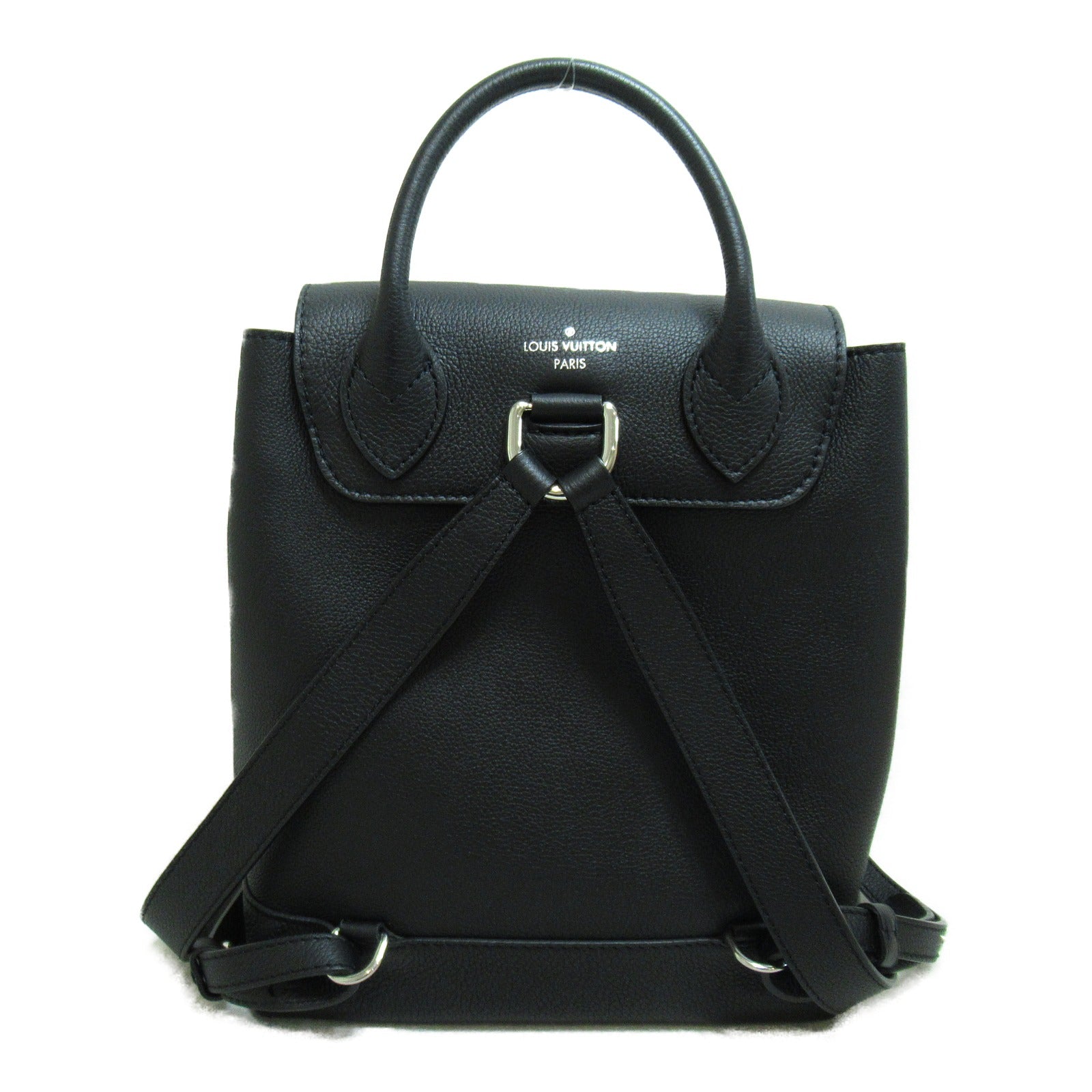 LOUIS VUITTON 【激減優惠】Taurillon Leather Lockme Backpack銀扣背包黑色