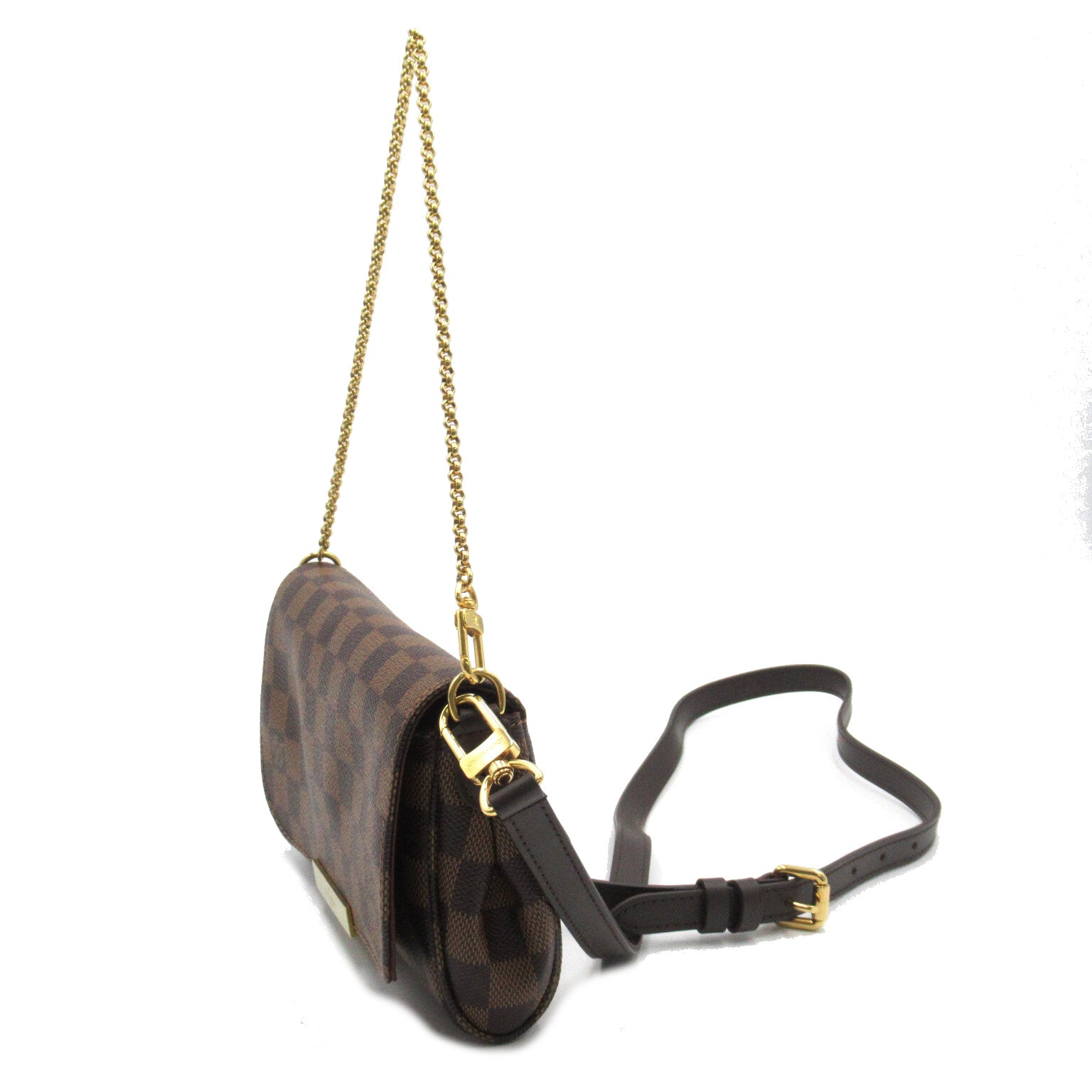 LOUIS VUITTON Damier Favorite PM手挽肩背兩用袋啡色