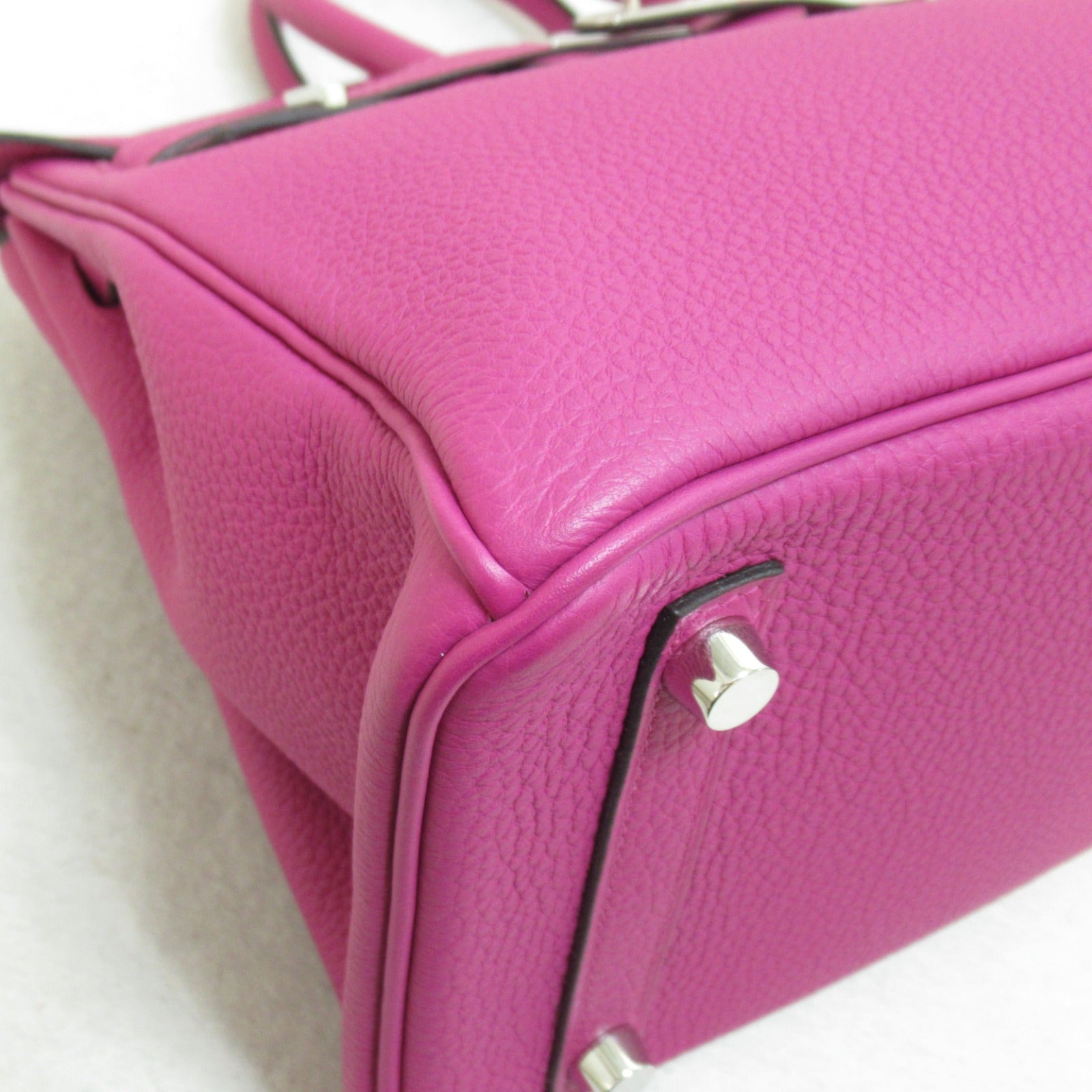 HERMES Togo皮革Birkin 25銀扣手挽袋Rose Pourpre玫瑰紫色