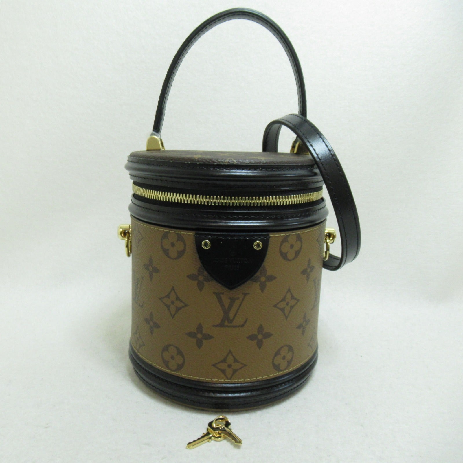 LOUIS VUITTON **【激減優惠】Monogram Reverse Cannes金扣手挽肩背兩用袋啡色