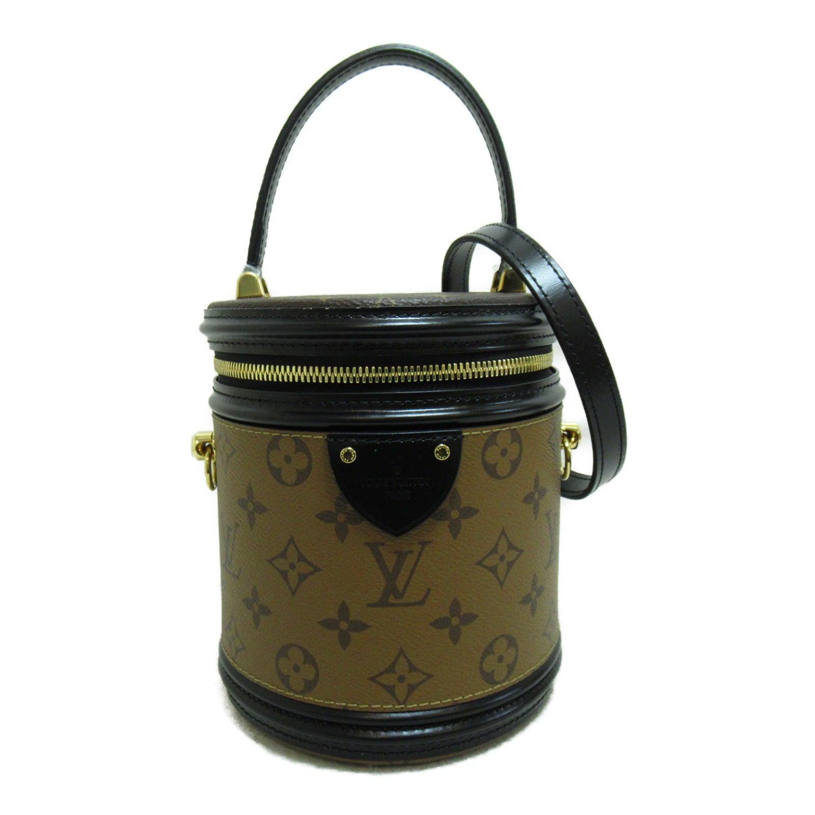 LOUIS VUITTON **【激減優惠】Monogram Reverse Cannes金扣手挽肩背兩用袋啡色
